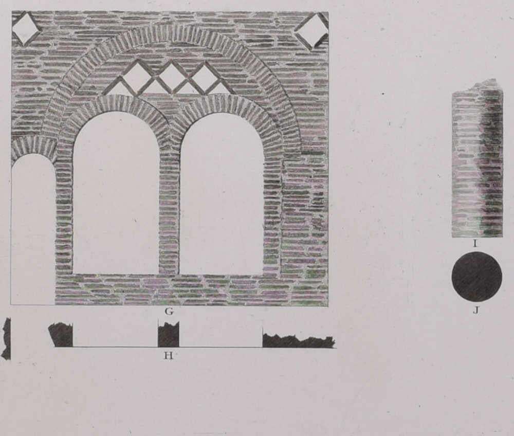Architectural Fragments Of St Albans Cathedral, Engraving By James Basire 1810 photo 346.0