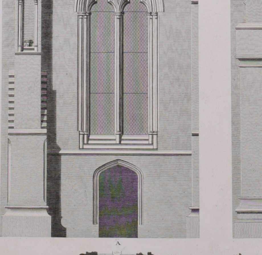Architectural Fragments Of St Albans Cathedral, Engraving By James Basire 1810 photo Art