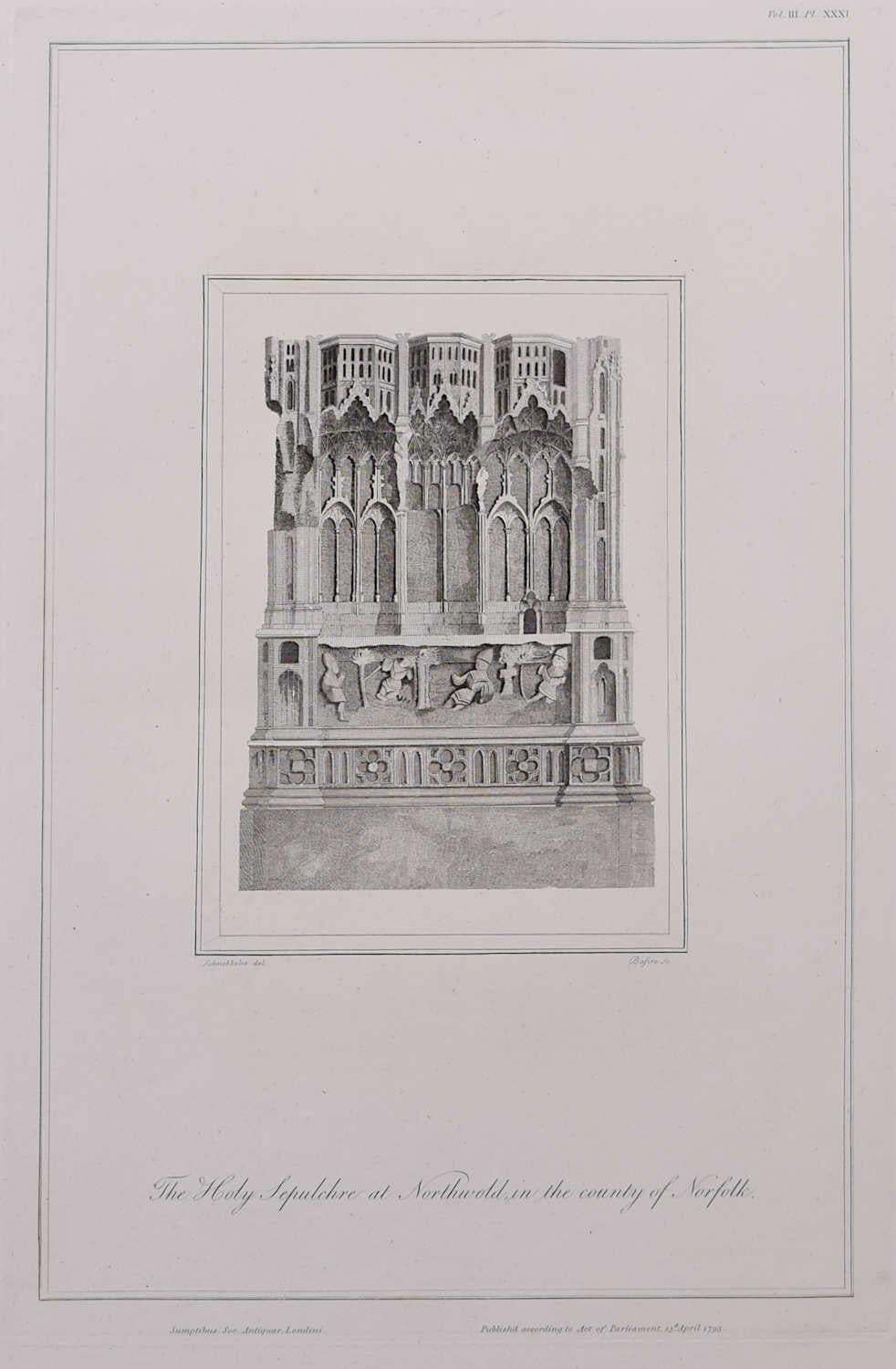 The Holy Sepulchre At Northwold In Norfolk, Engraving By James Basire 1795