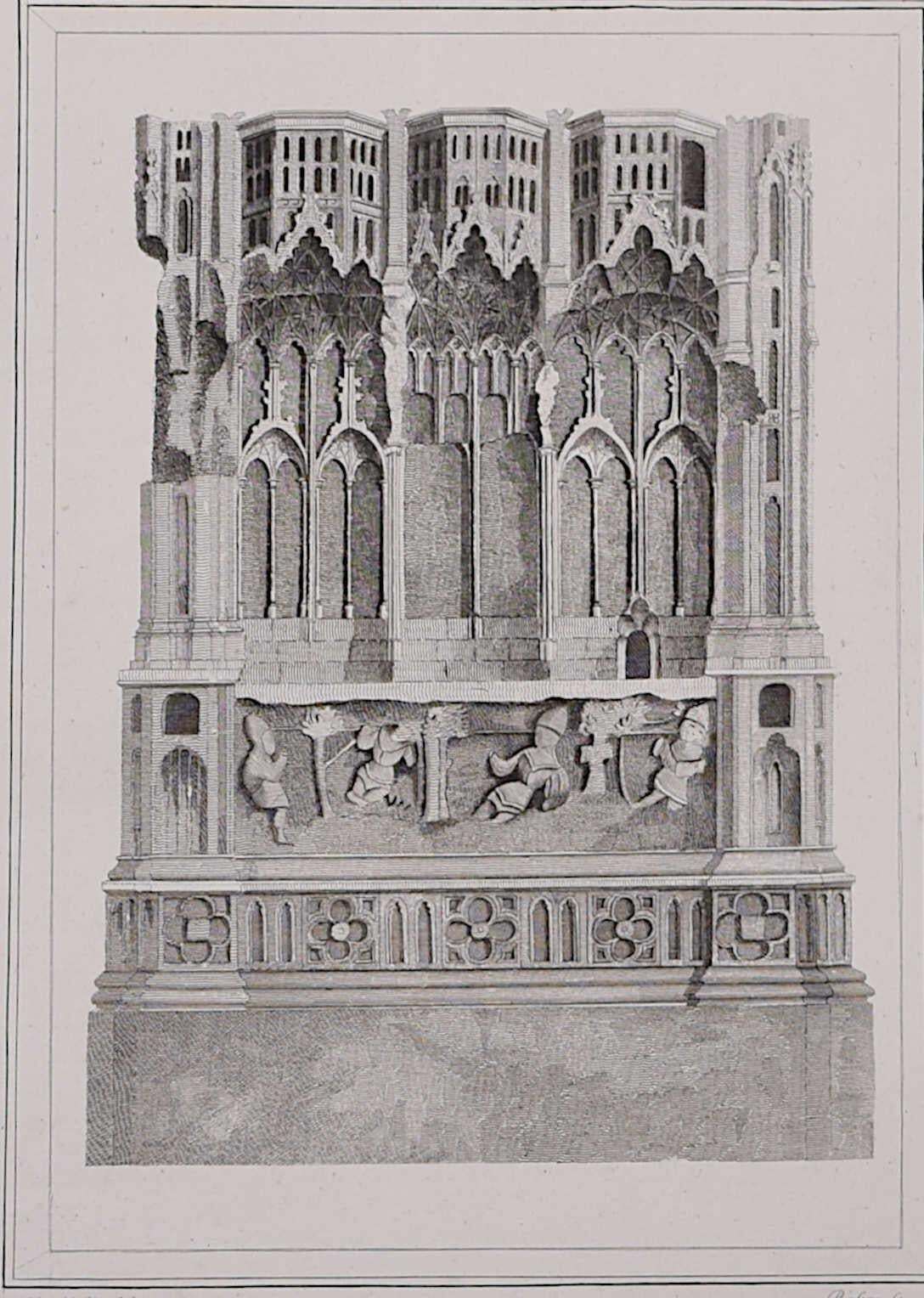 The Holy Sepulchre At Northwold In Norfolk, Engraving By James Basire 1795 photo for sale