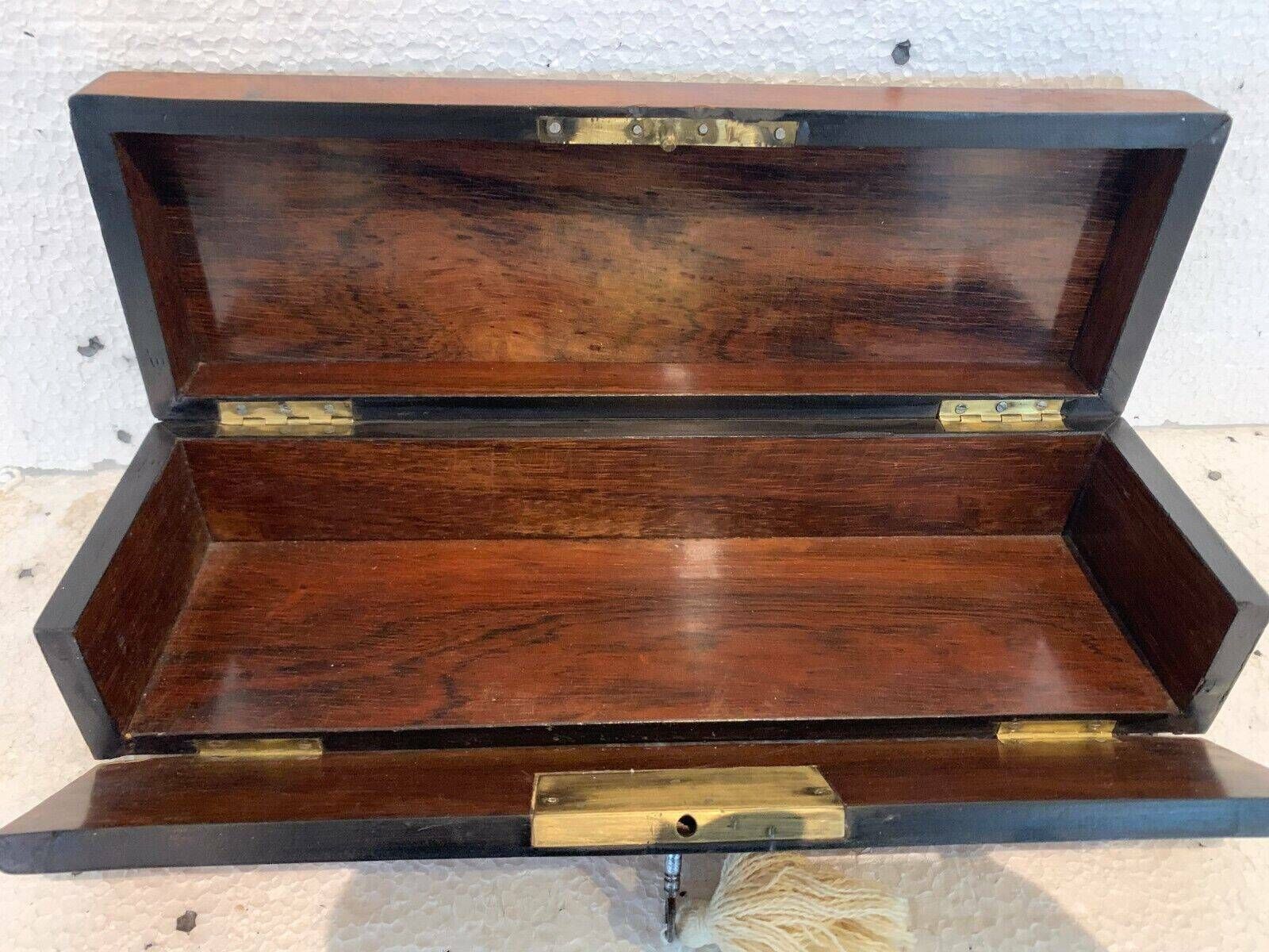 Glove Box In Thuja Burl Napoleon III Boulle Marquetry 19th Century photo vintage