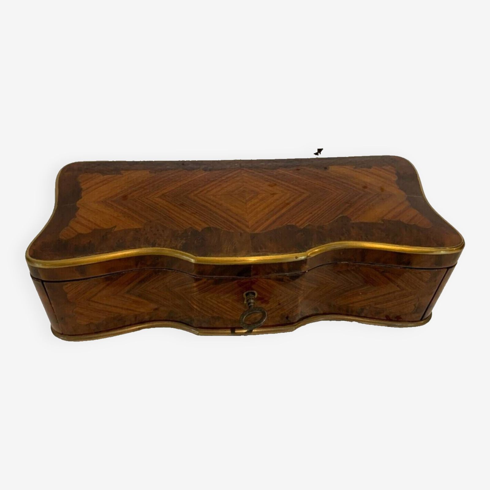 Glove Box In Thuja Burl Napoleon III Boulle Marquetry 19th Century