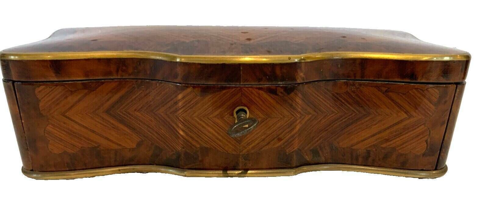 Glove Box In Thuja Burl Napoleon III Boulle Marquetry 19th Century photo vinterior