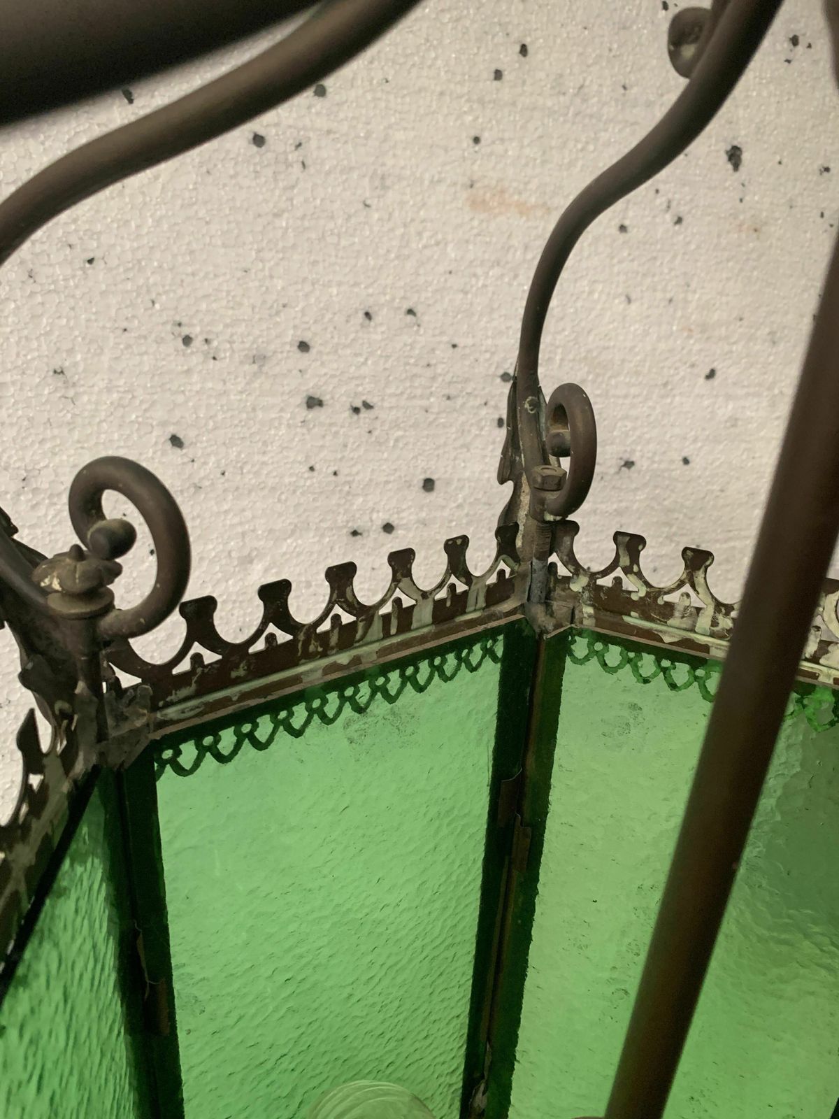 photo for sale Lantern Of Vestibule In Bronze And Patinated Brass XX Century
