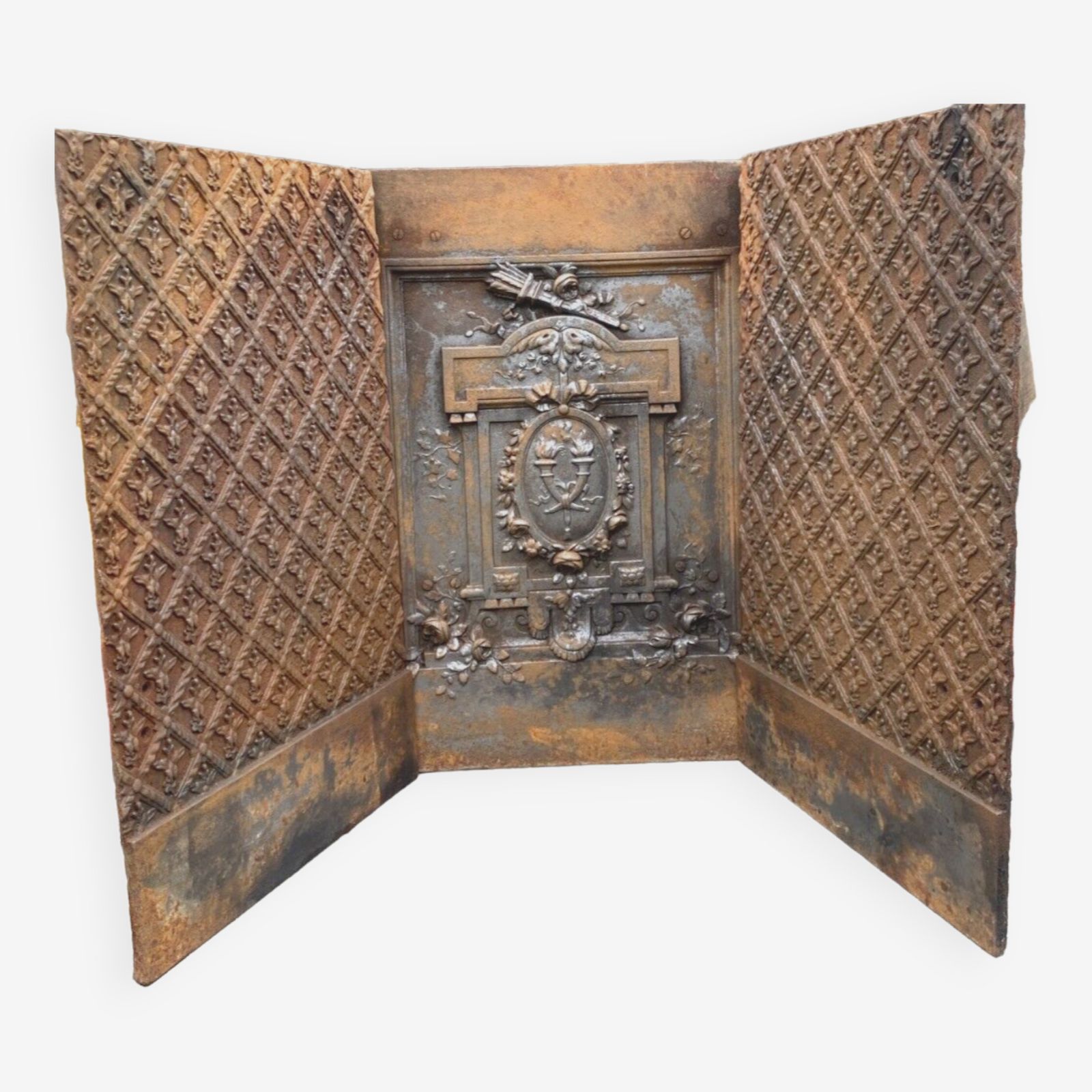 19th Century Cast Iron Fireplace Interior
