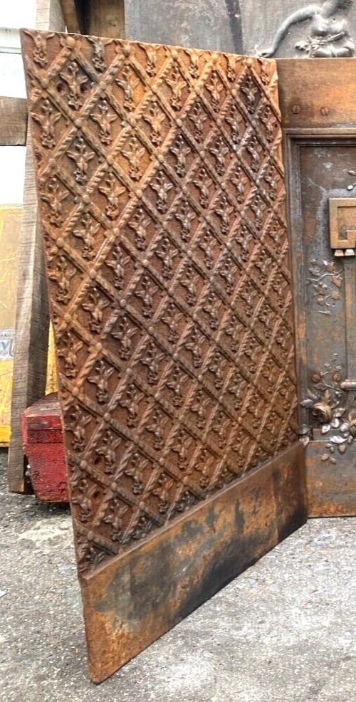 19th Century Cast Iron Fireplace Interior photo for sale