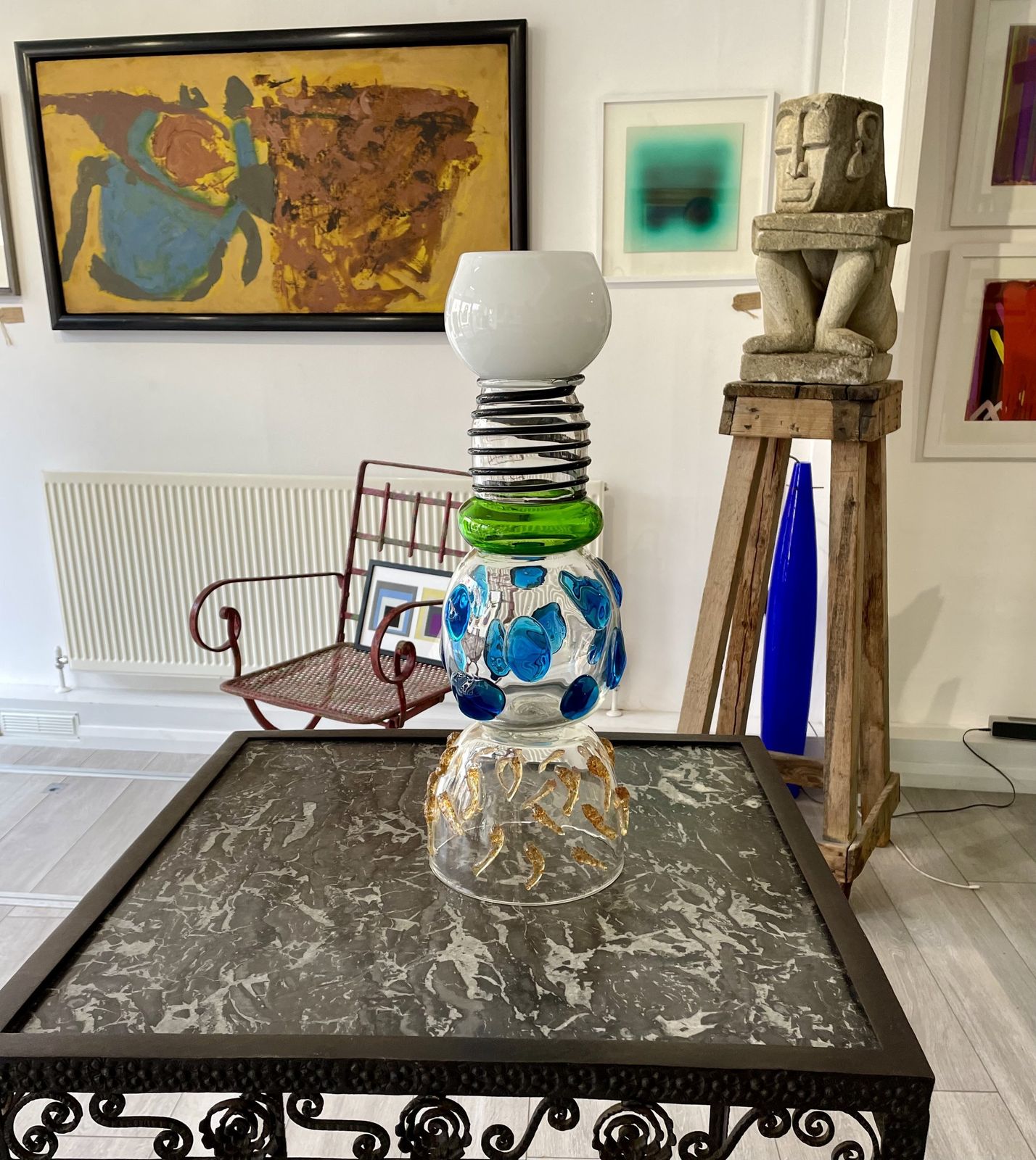 A Memphis Milano Alcor Glass Vase Designed By Ettore Sottsass photo Home Decor