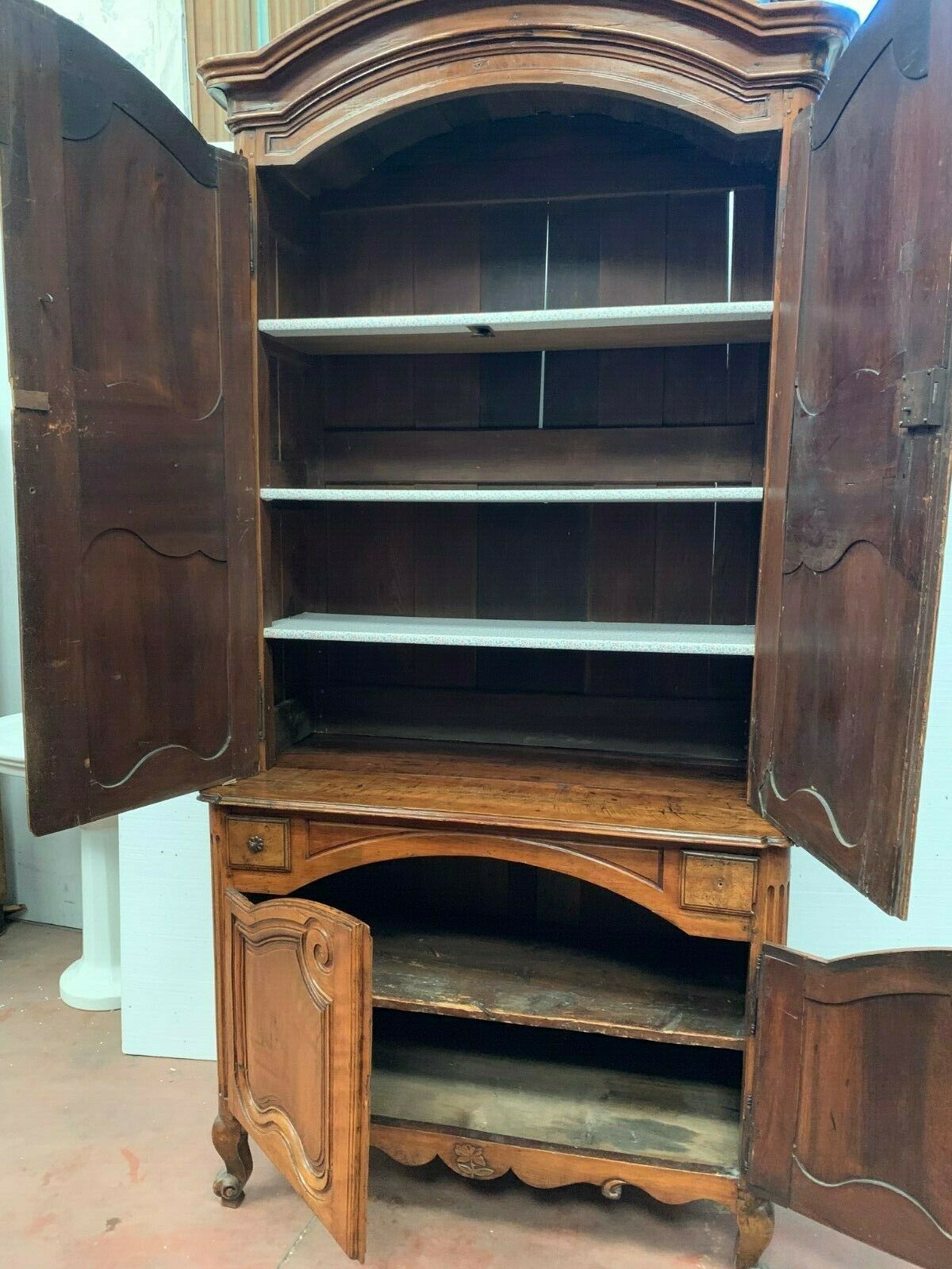photo for sale Buffet 2 Louis XV Bodies In Walnut / 18th Century Furniture / Antique XVIII Furniture