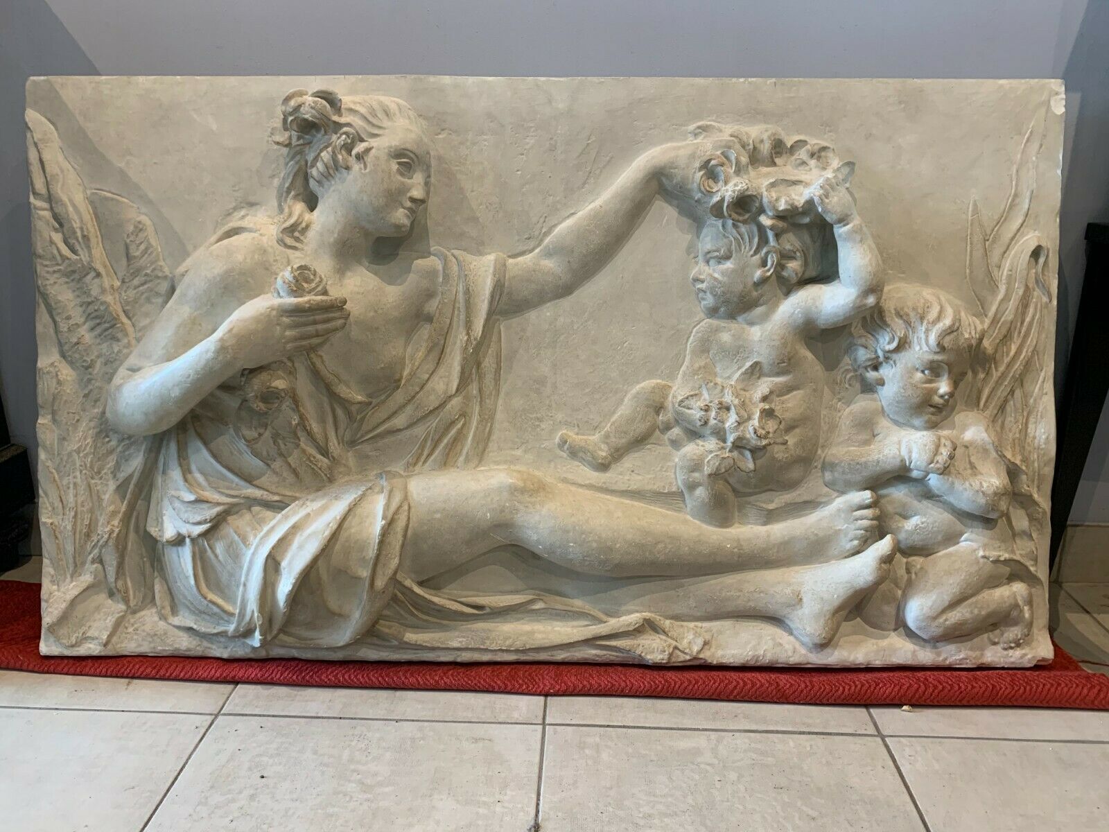 Bas Relief In Stucco Decorated With A Scene In The Antique XX Century photo for sale