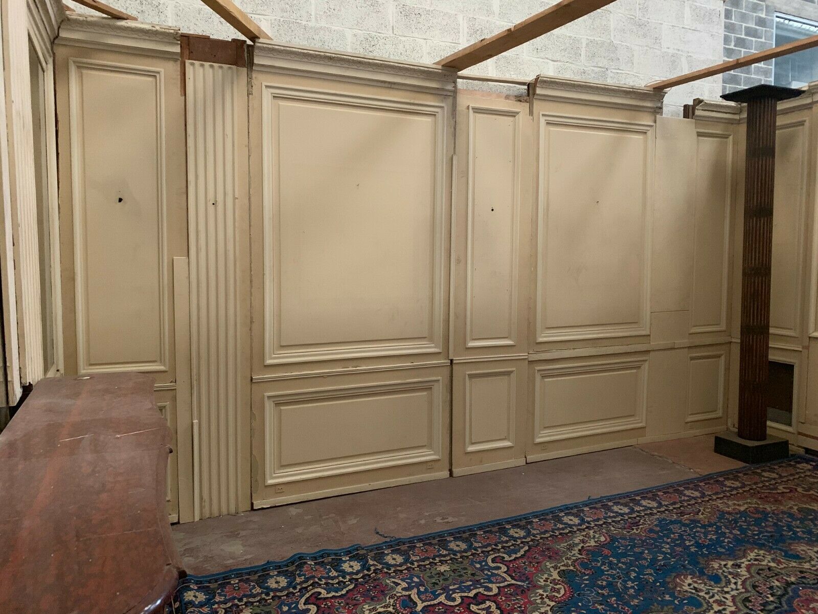 photo furniture Louis XVI Style Woodwork And Stucco Patina XIX Century