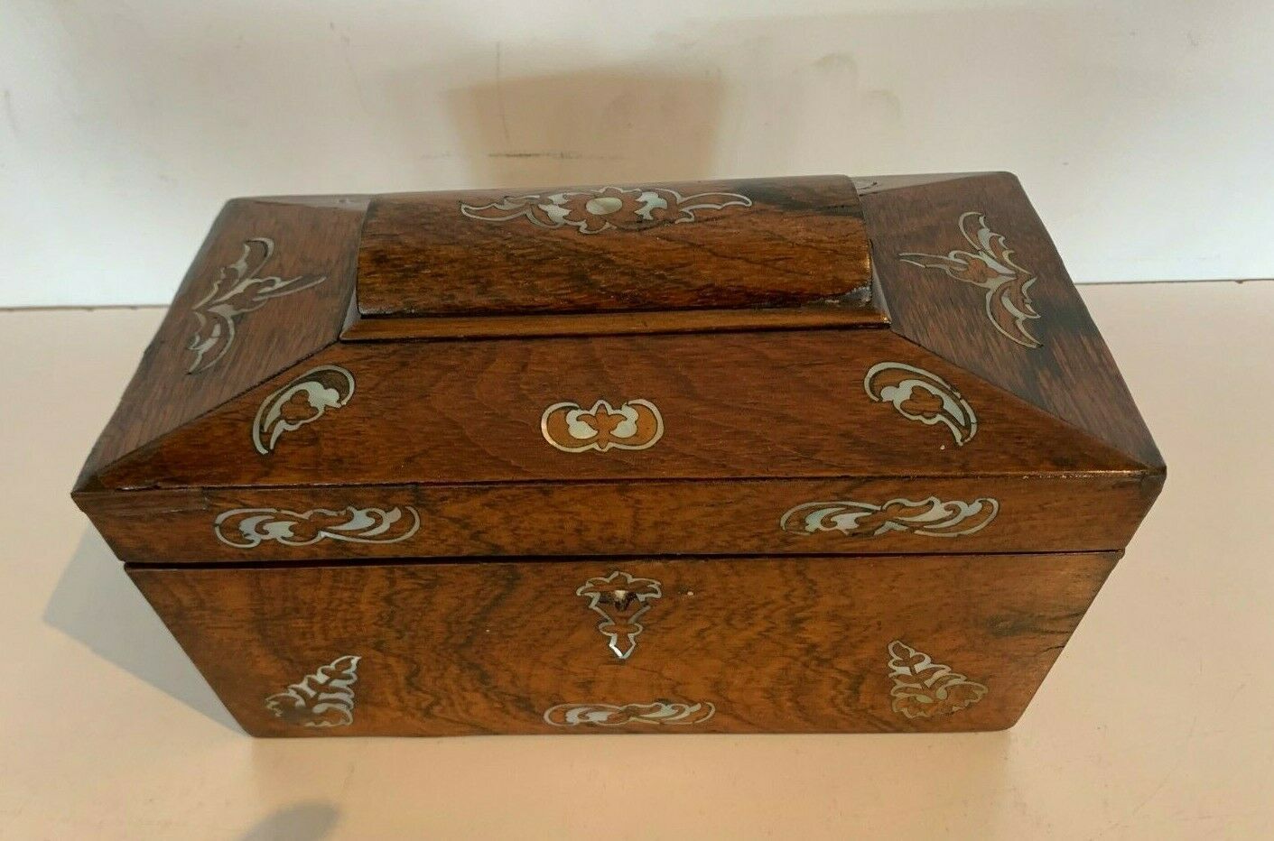 Rosewood Box With Boulle Napoléon III Mother Of Pearl Inlay