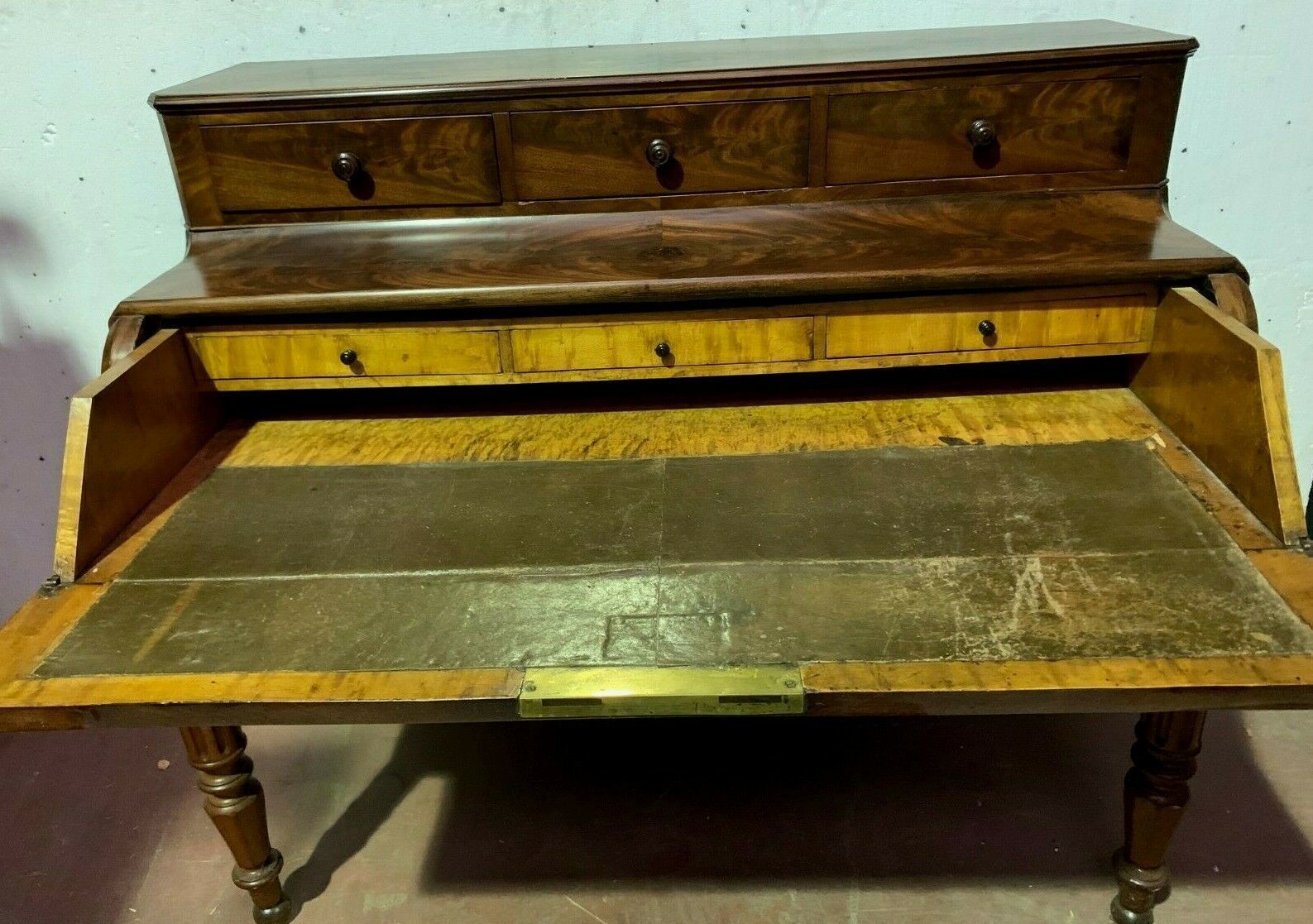 Louis Philippe 19th Century Cylinder Desk In Mahogany photo furniture