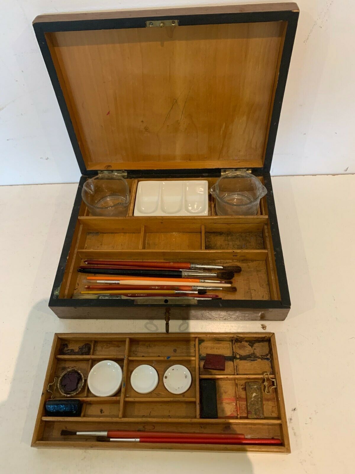 Box With Rosewood Painting And Engraved Brass Marquetry XIX Century photo 464.42