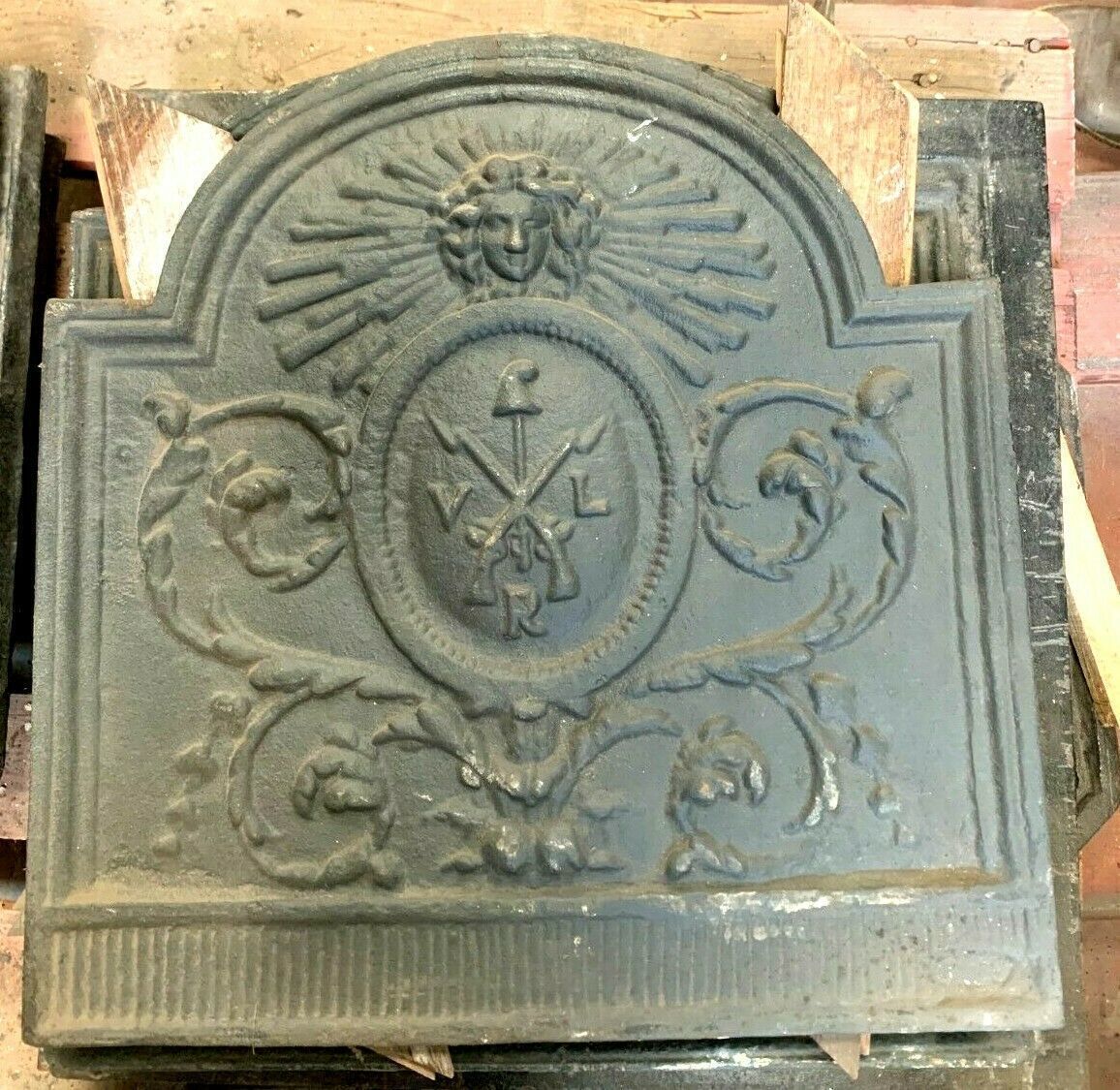 20th Century Cast Iron Fireplace Base Plate photo furniture