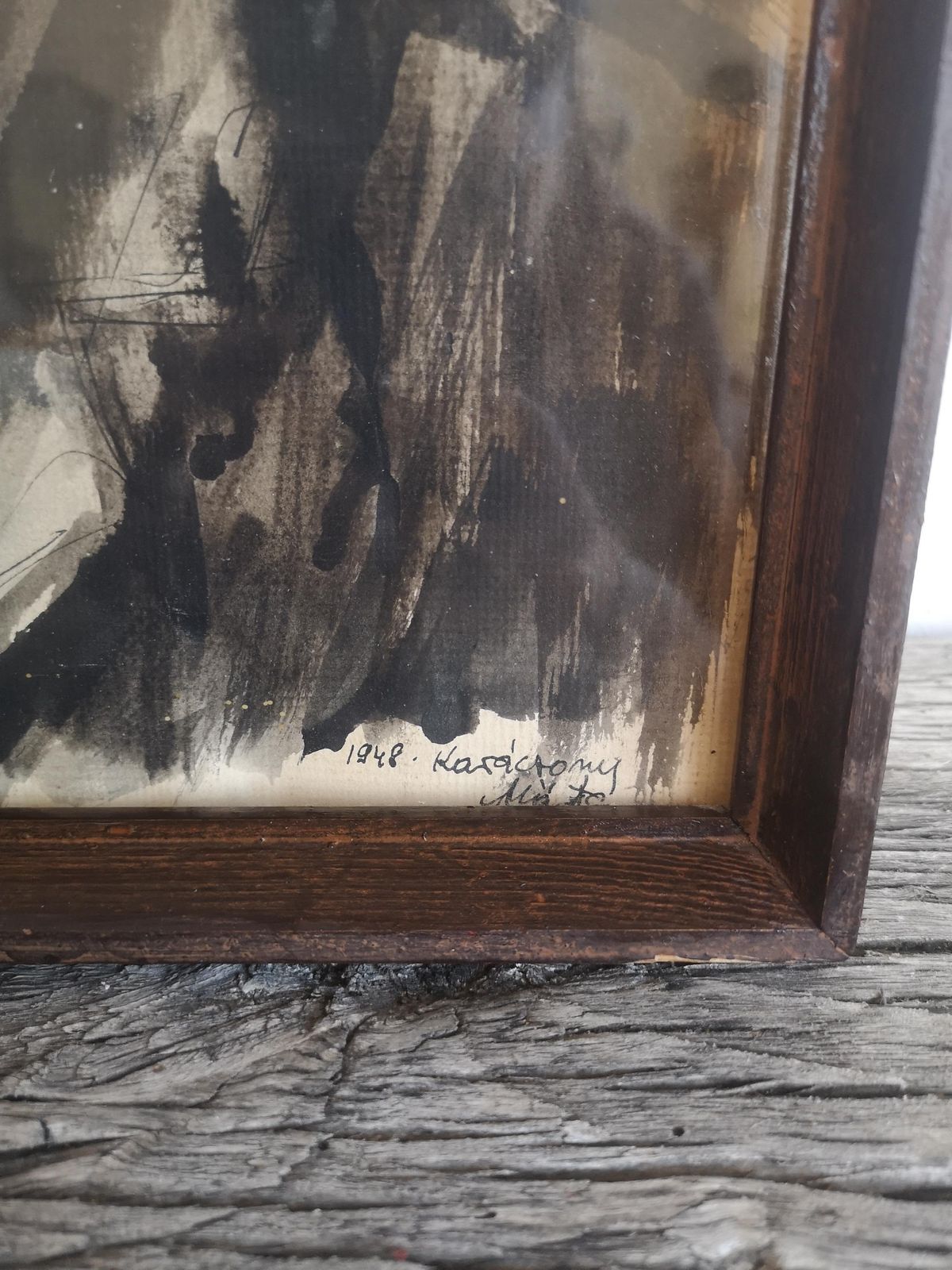 Res Timea's 1970 Hungarian Sketch: Bold Shading, Vintage Charm, Unique Character. Ideal For Framing Or As A Statement Piece. Artist Drawing photo Art