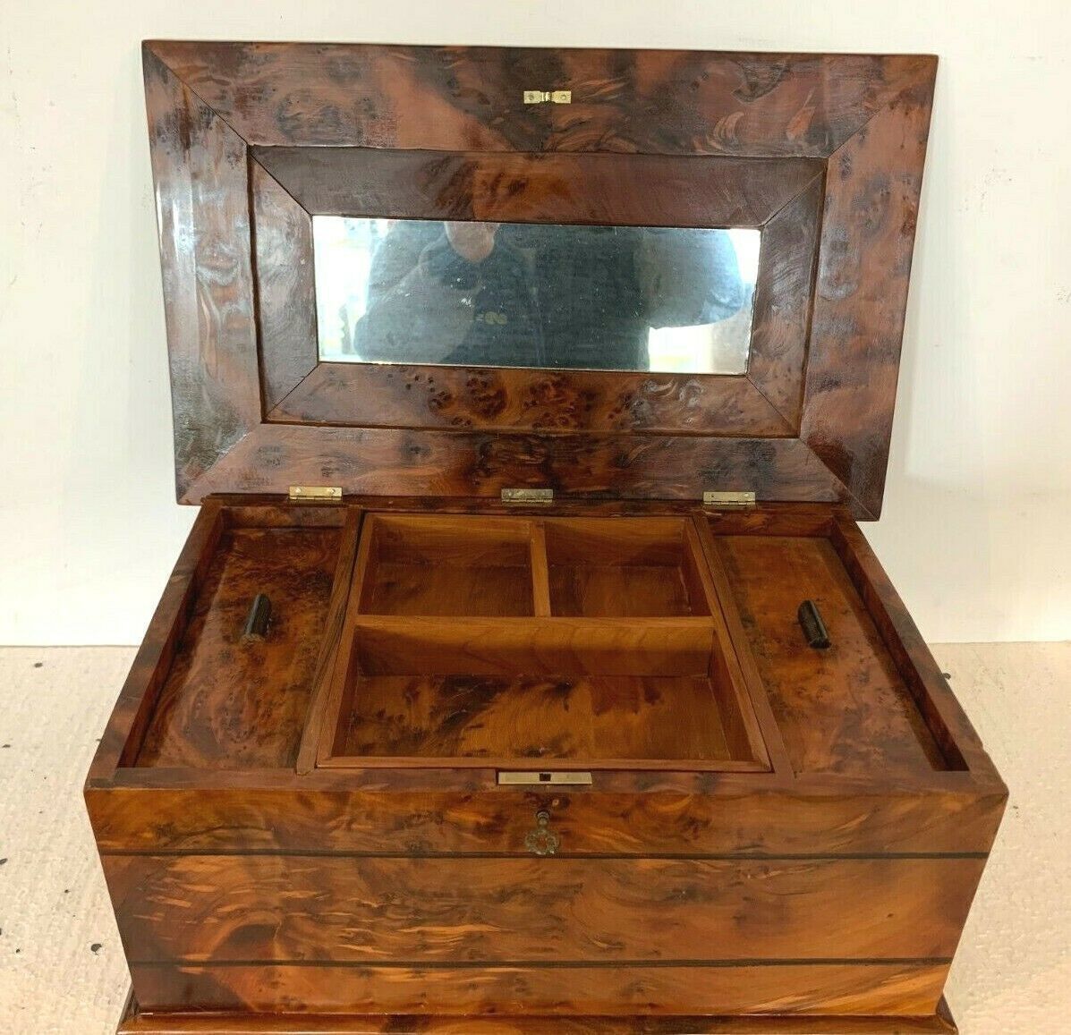 Twentieth Century Interior Thuja Burl Jewelry Box photo for sale