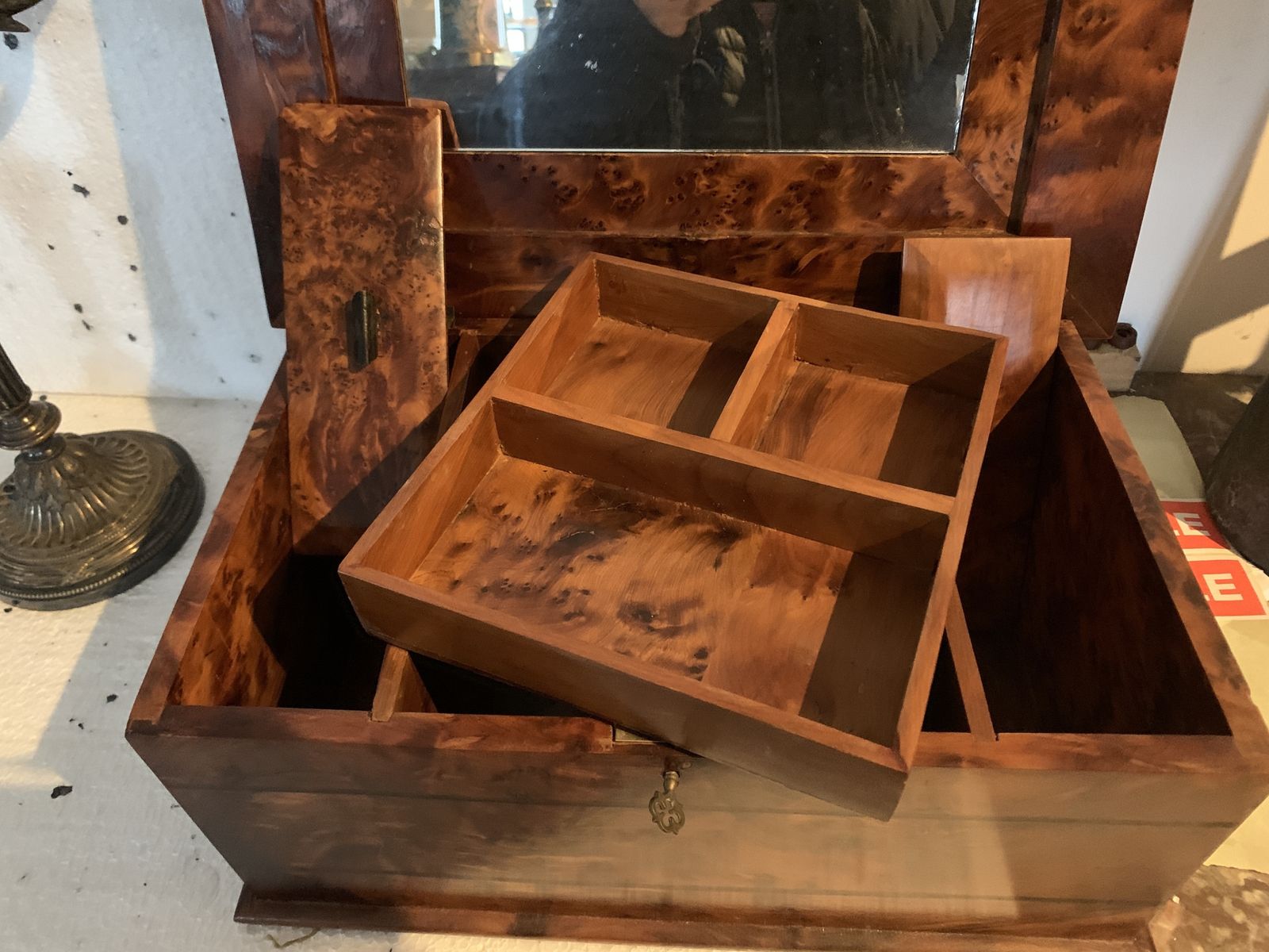photo for sale Twentieth Century Interior Thuja Burl Jewelry Box