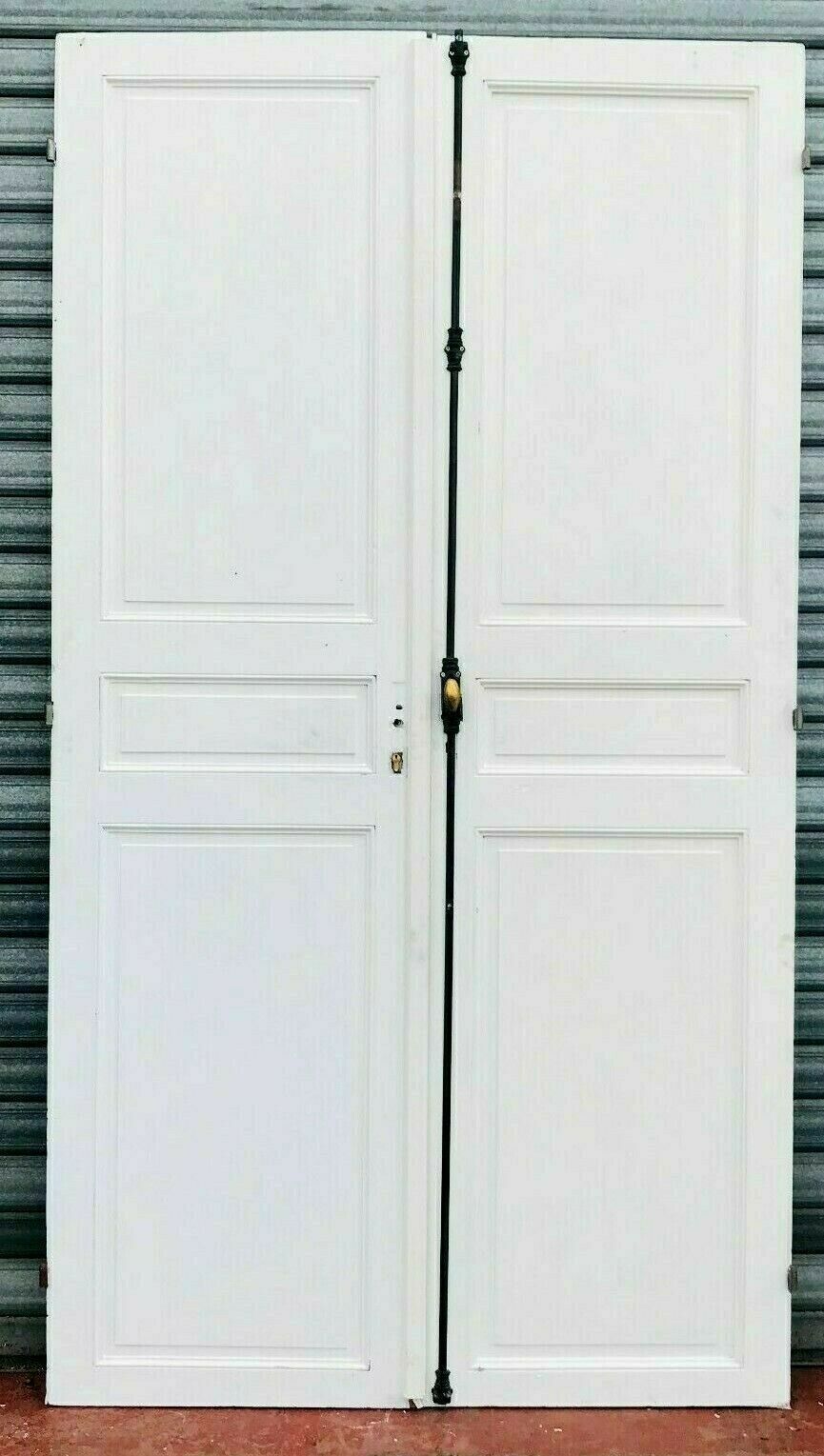19th Century Patinated Fir Double Passage Doors photo Home Fixtures