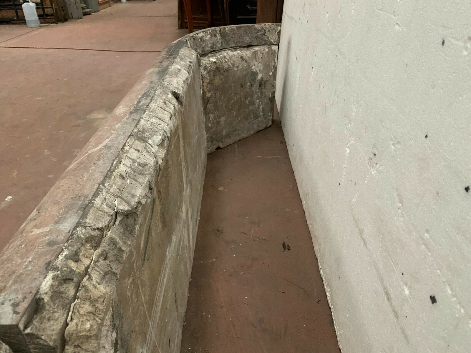 19th Century Breccia Marble Building Entrance Planter photo Home Decor