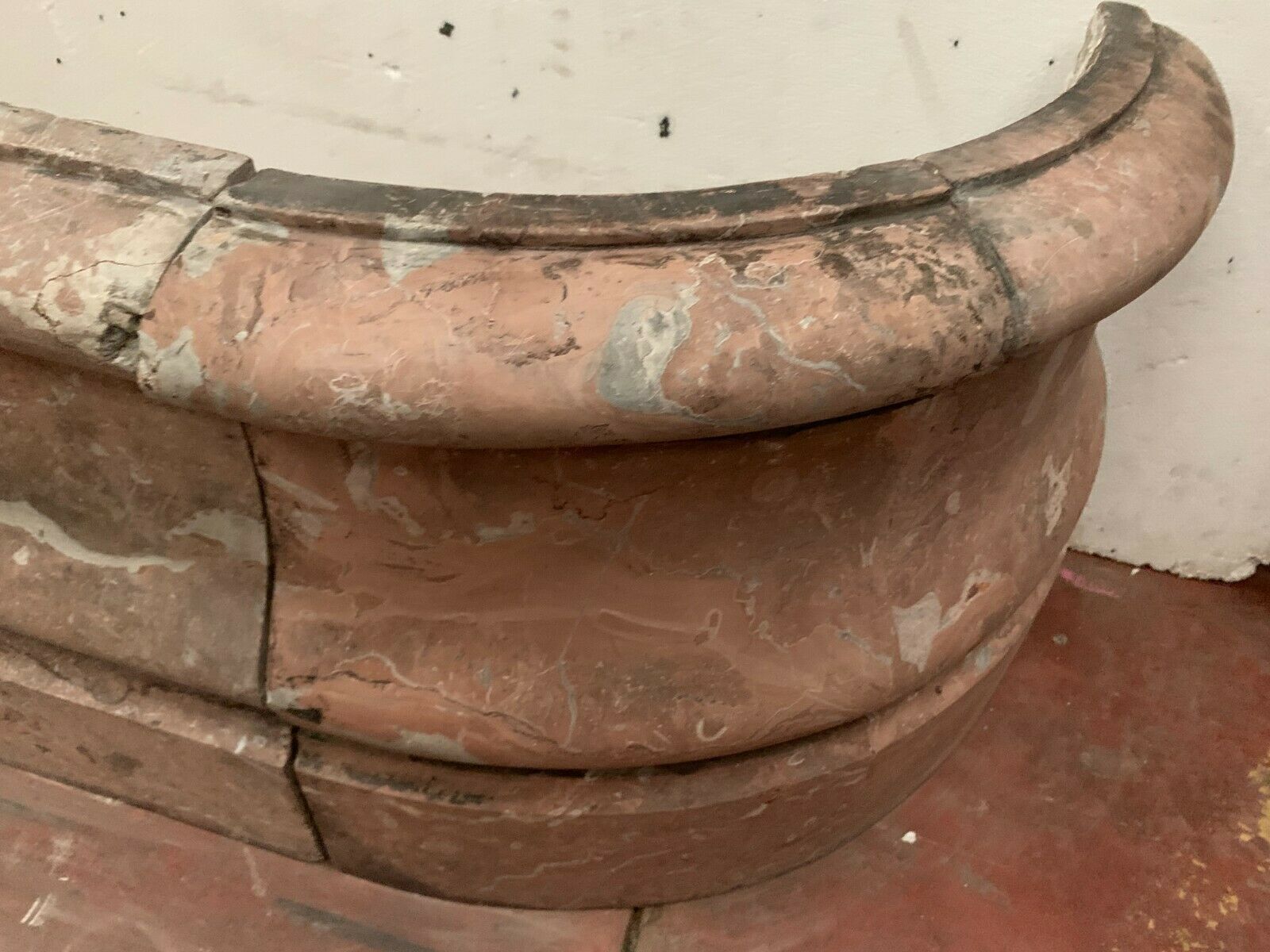 19th Century Breccia Marble Building Entrance Planter photo vinterior