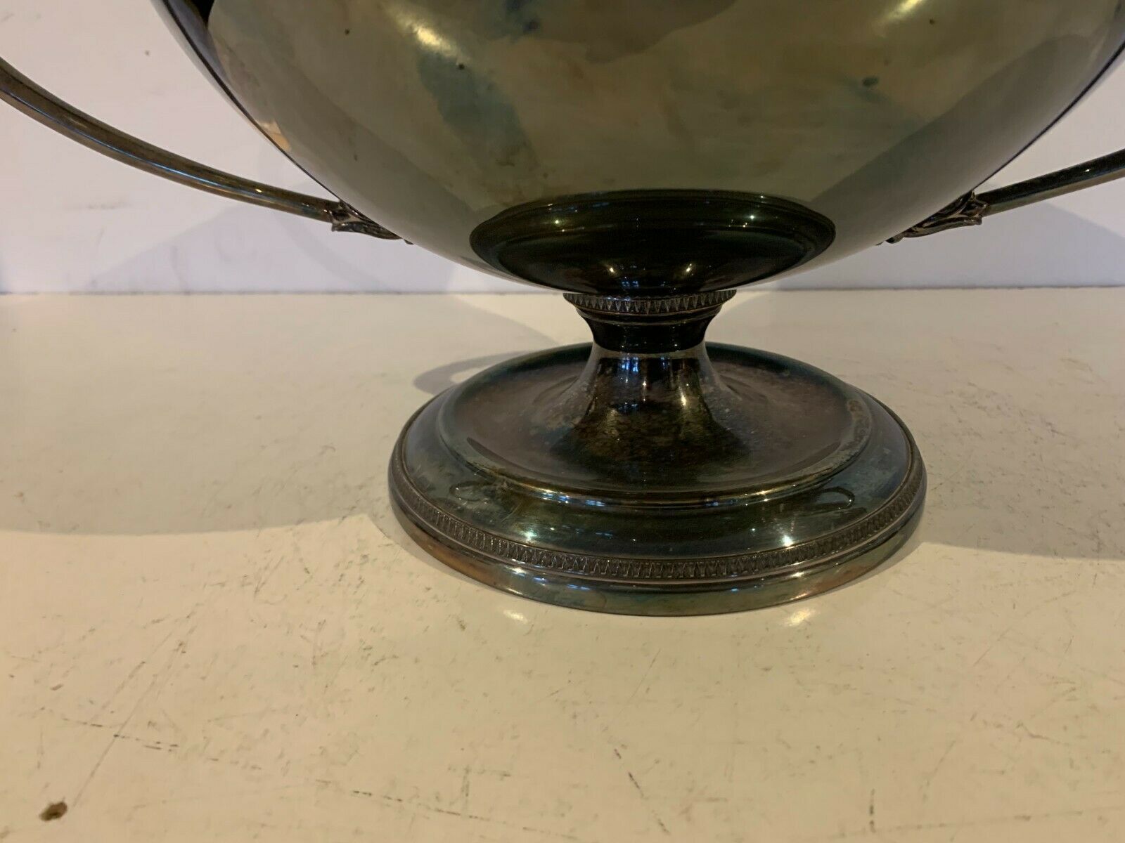 Empire Style Covered Vegetable Dish In Silver Metal Goldsmith Plasait XX Century photo furniture