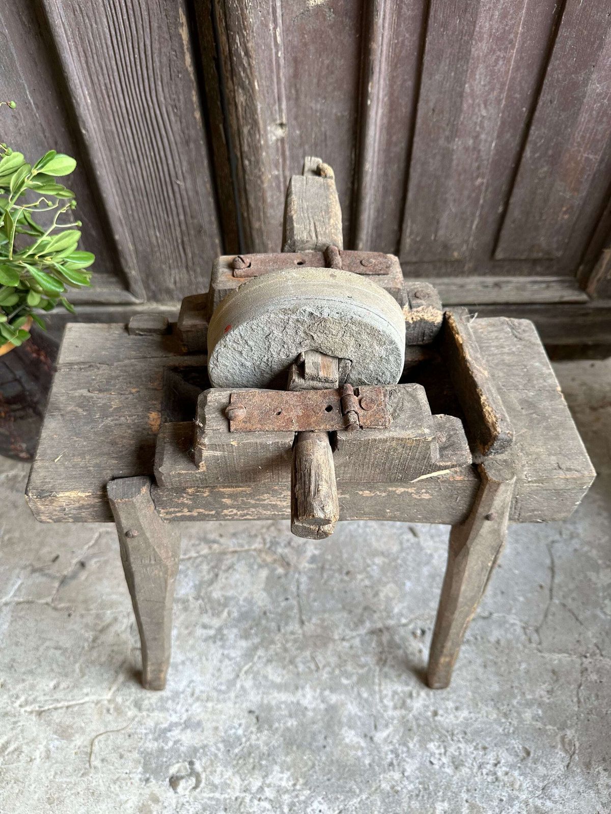 Time Tested Elegance: Antique Hungarian Knife Sharpener Late 1800s A Quirky Relic For Collectors, Brimming With Charm And & Character photo furniture