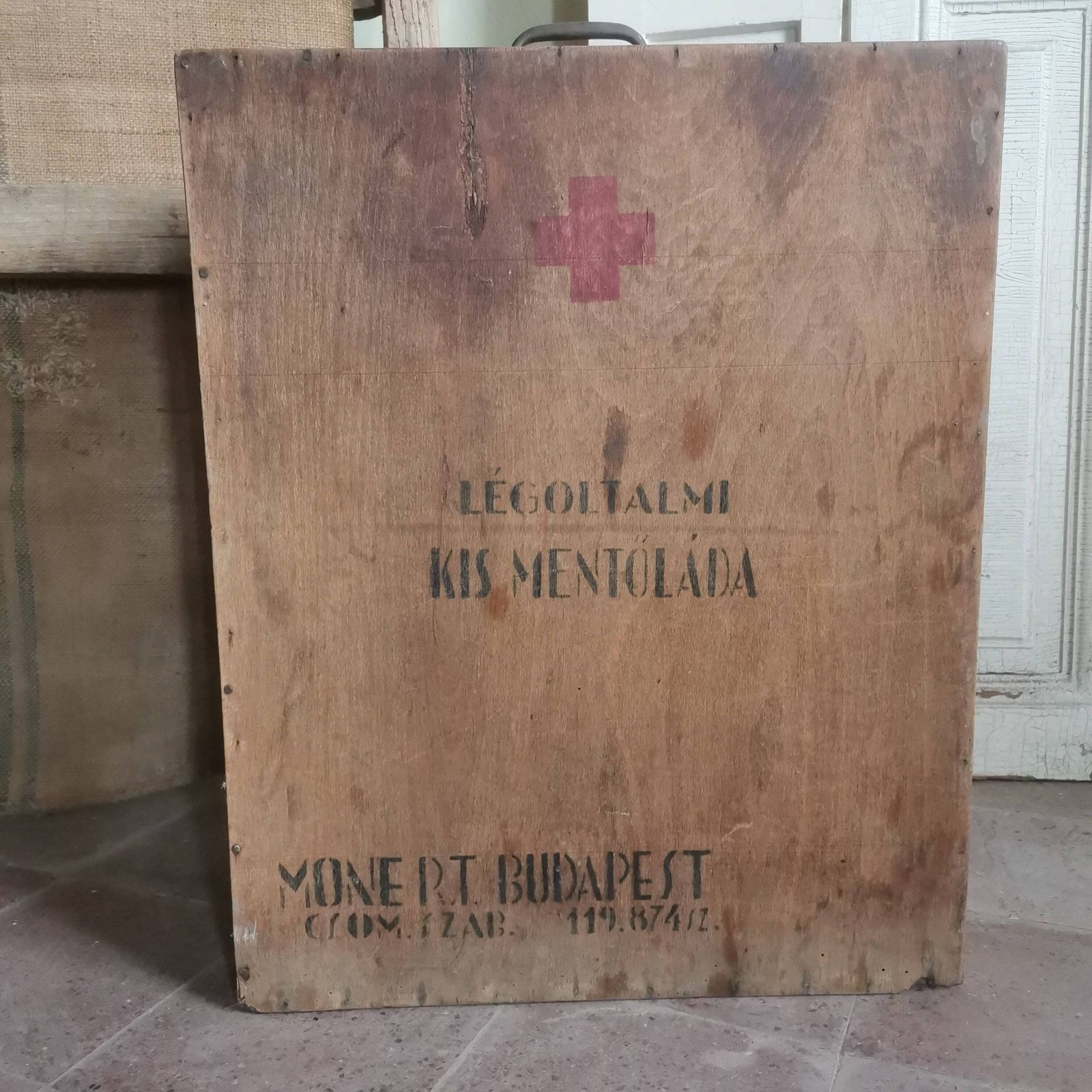 First Aid Box Apothecary Vintage Hungarian Medical First Aid Wooden Box, Collectible, Bespoke Medicine Box, Red Cross , Old And Nostalgic photo furniture