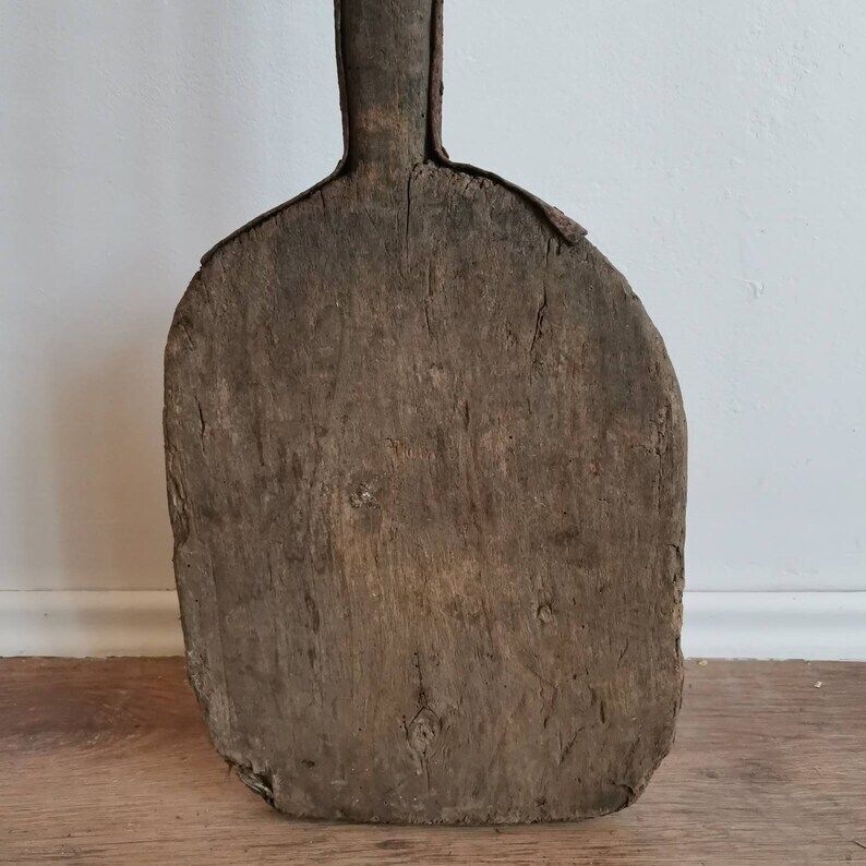 Beautiful Well Used And Very Rustic Primitive Flat Paddle Antique Baking Equipment Bread Bakery Vintage Decor Hand Carved Wood 100 Yrs Old photo Home Decor