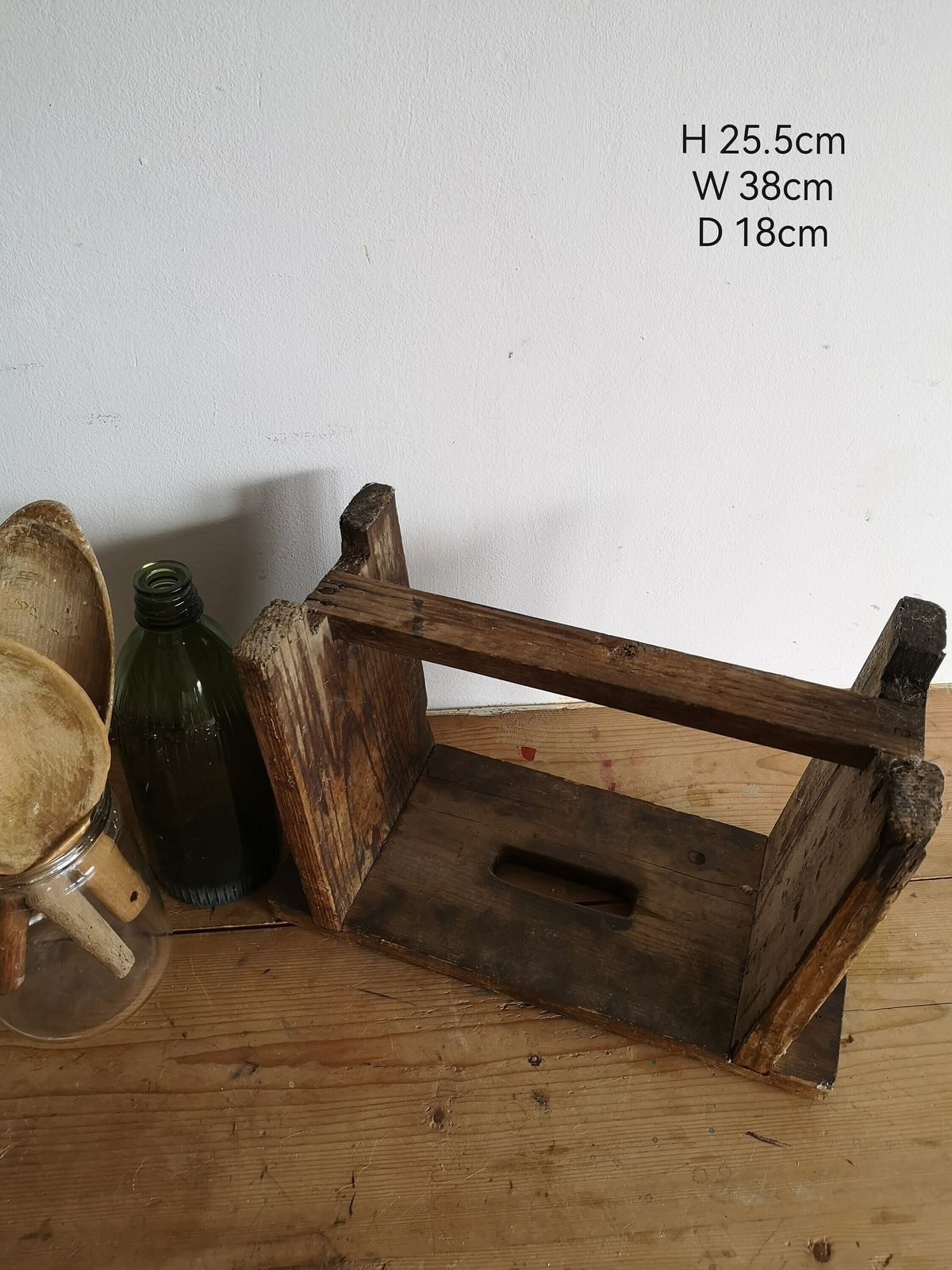 Scratch Built Antique Wooden Vintage Milking Stool Or Small Table, Rustic Farmhouse Seat Step Cute Pot Stand C1940s Natural Wood photo 76.0