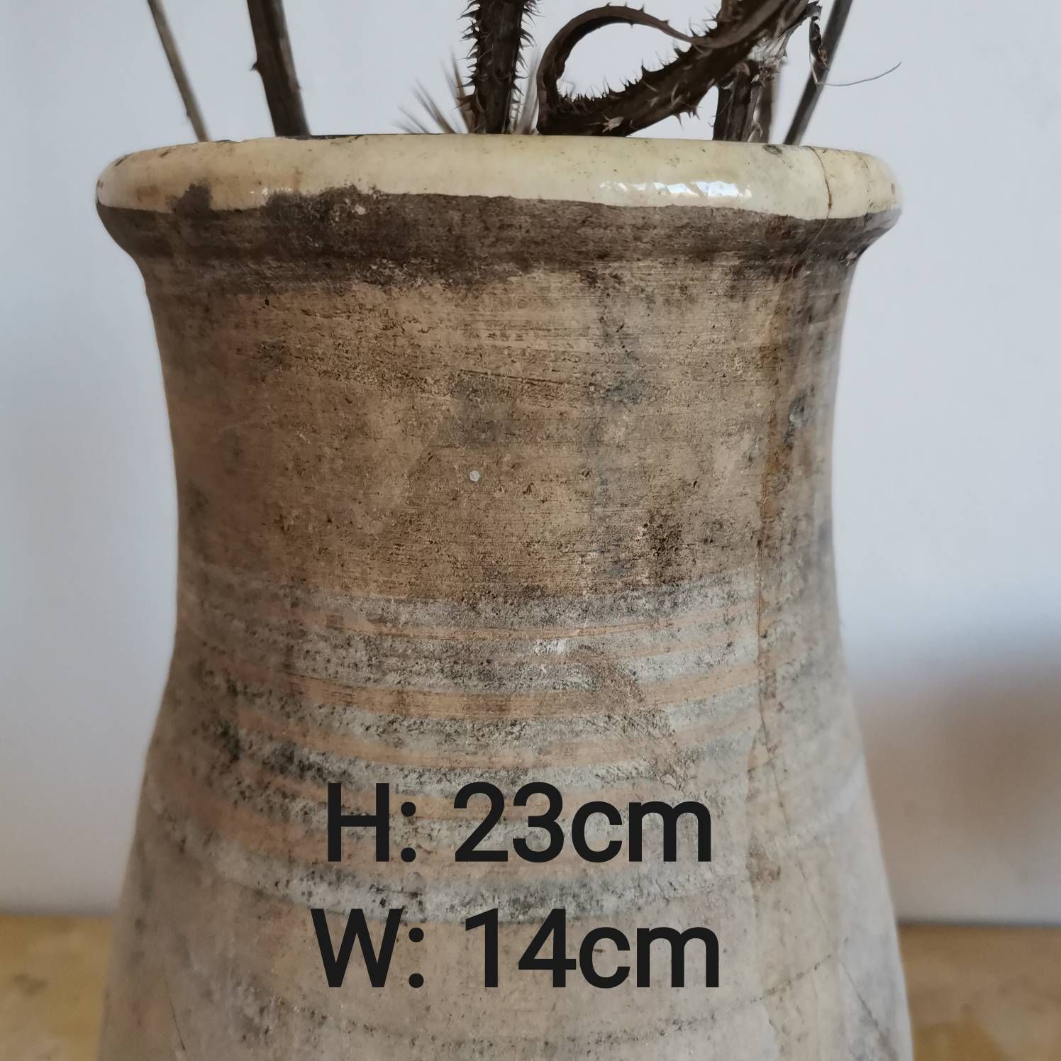 Set Of 2 Broken Terracotta Earthenware Hungarian Vintage Clay Handmade Pottery Jug And Colander Water Wine Flowers 30 40's Pot Bowl photo Home Decor