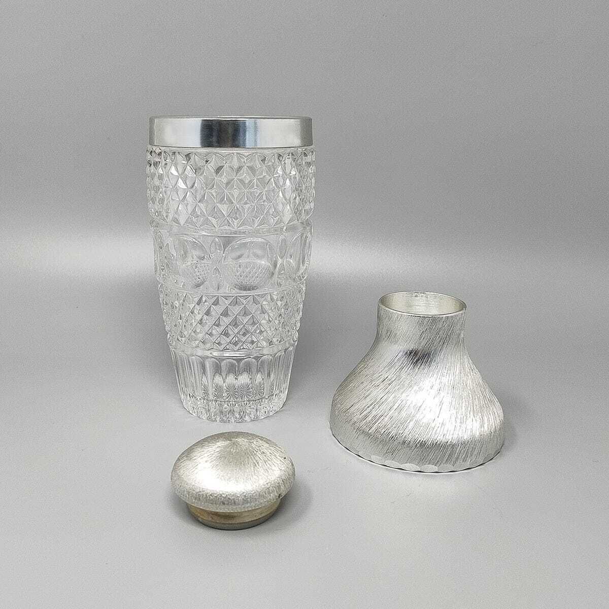1960s Gorgeous Cut Crystal Cocktail Shaker With Ice Bucket By Arir. Made In Italy. photo 389.0