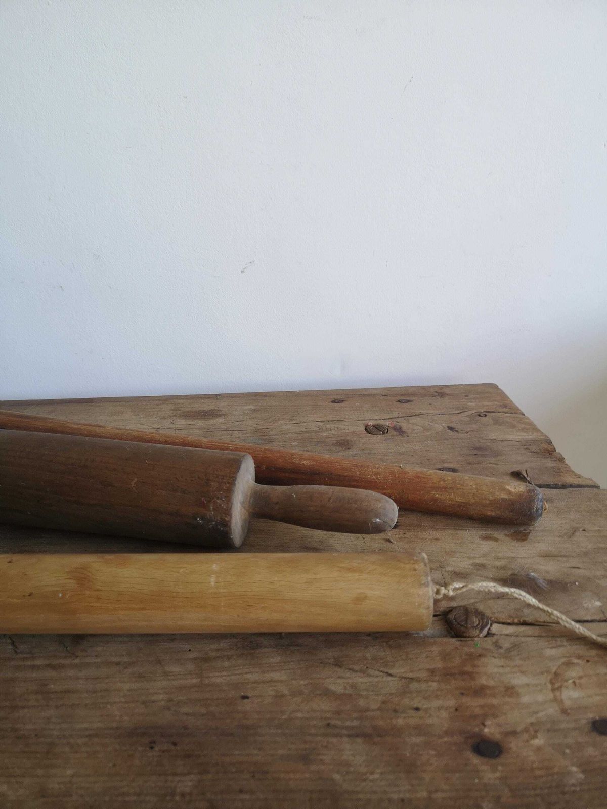 Set Of 2 Rustic Farm House Scoop Paddle Wooden Handcarved Grain Spoon, Bakery, Flour Decorative Primitive Rustic Vintage Antique Natural photo for sale