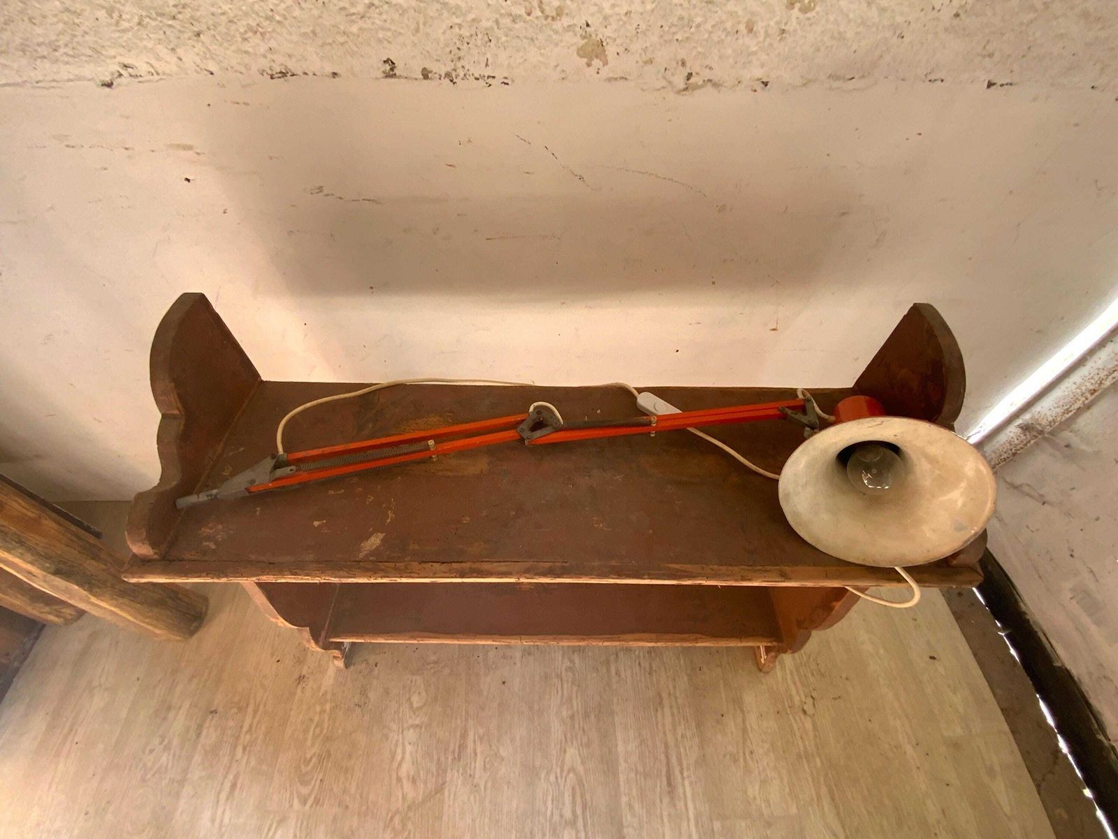 Engineer Retro Adjustable Lamp, Desk Light, Vintage Lighting, Loft, Studio Styling. 60s Home Orange Mid Century Modern. Working photo 69.0