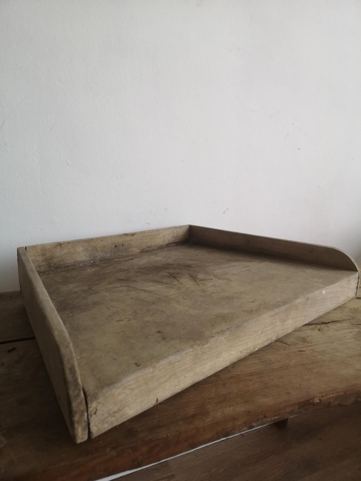 Tobacco Herb Chopping Board Solid Wooden Enclosed Block Beautiful Rare Rustic Piece. Hand Crafted French Vintage Home Made Primitive 1920s photo for sale