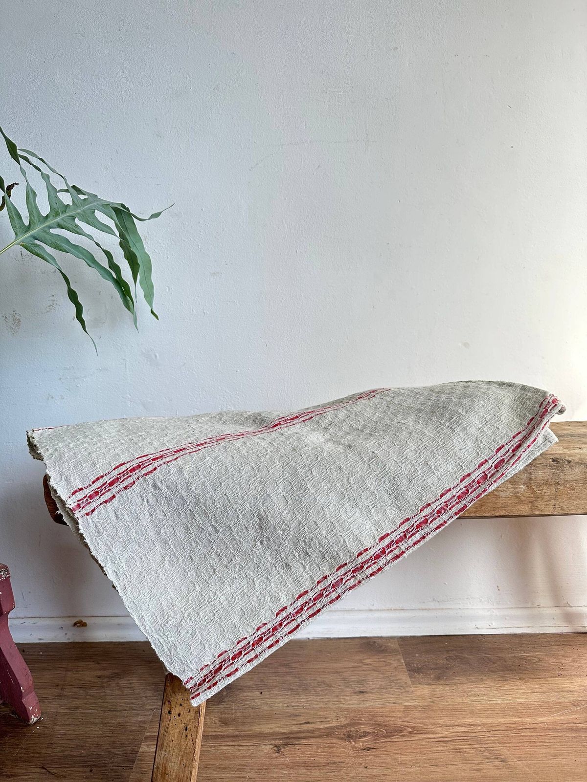 Large Heavy Luxurious Hemp Vintage Hand Made Loomed Antique Natural Organic Fabric Cloth Material Kitchen Farmhouse Rustic Shabby Decor