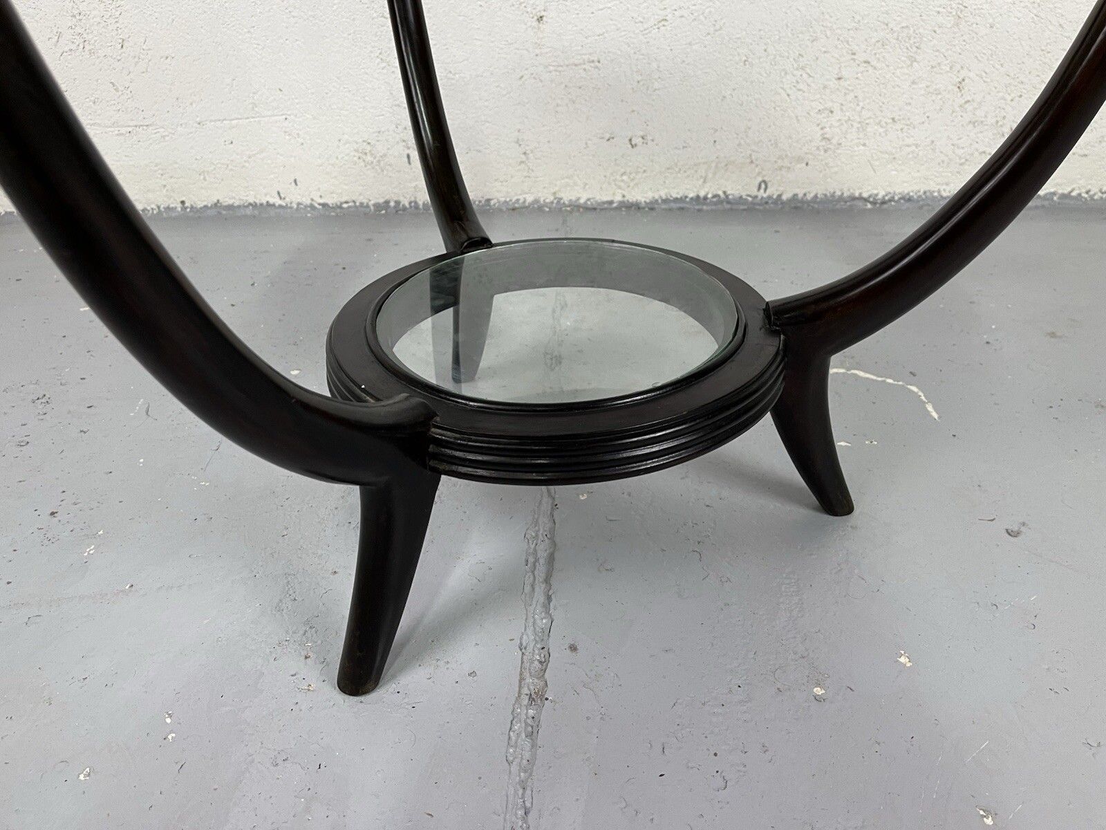 Paolo Buffa 1950’s Vintage Design Wooden Glass Coffee Table photo vintage