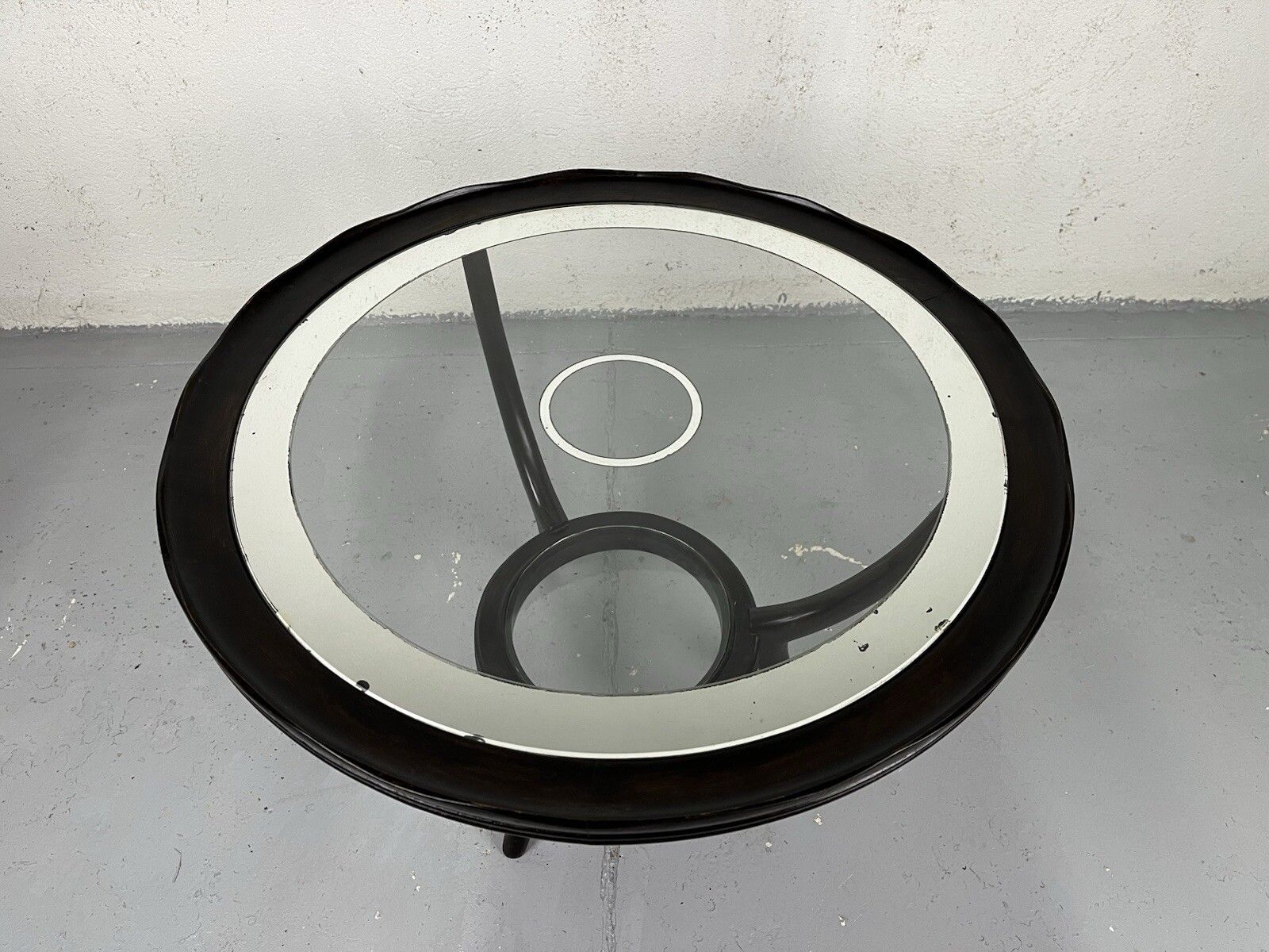 photo buy Paolo Buffa 1950’s Vintage Design Wooden Glass Coffee Table