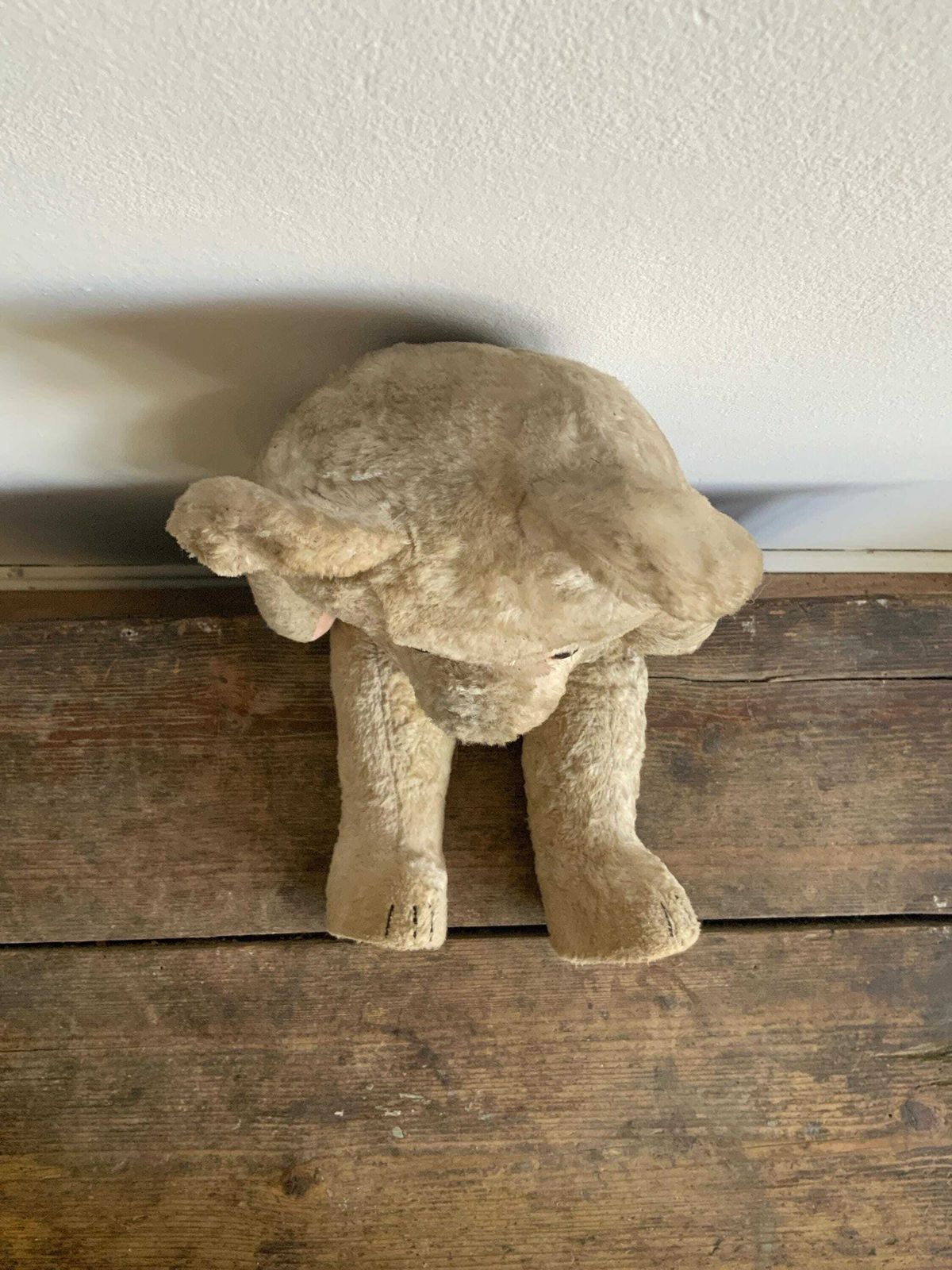 Antique Teddy Bear Cream Cute Semi Jointed Bear Sweet Orphaned Character Teddy Soft Toy, Collectible C1940 Handmade European Straw photo Home Decor