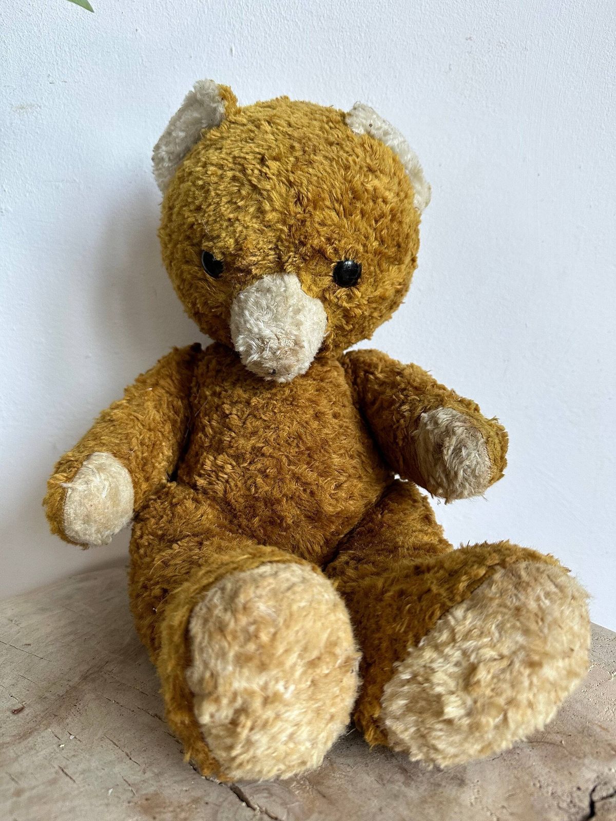 Adorable Antique Teddy Bearginger Cute Semi Jointed Bear Sweet Orphaned Character Teddy Soft Toy, Collectible C1950 Handmade European Straw
