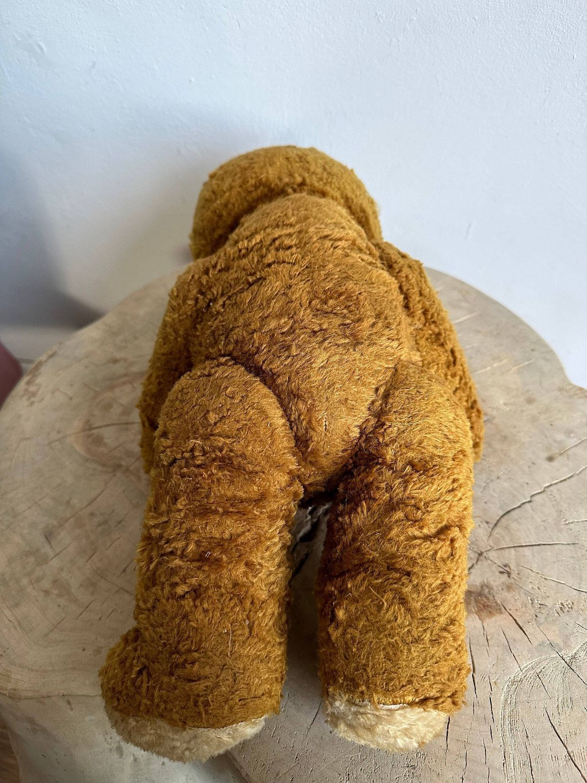 Adorable Antique Teddy Bearginger Cute Semi Jointed Bear Sweet Orphaned Character Teddy Soft Toy, Collectible C1950 Handmade European Straw photo Home Decor