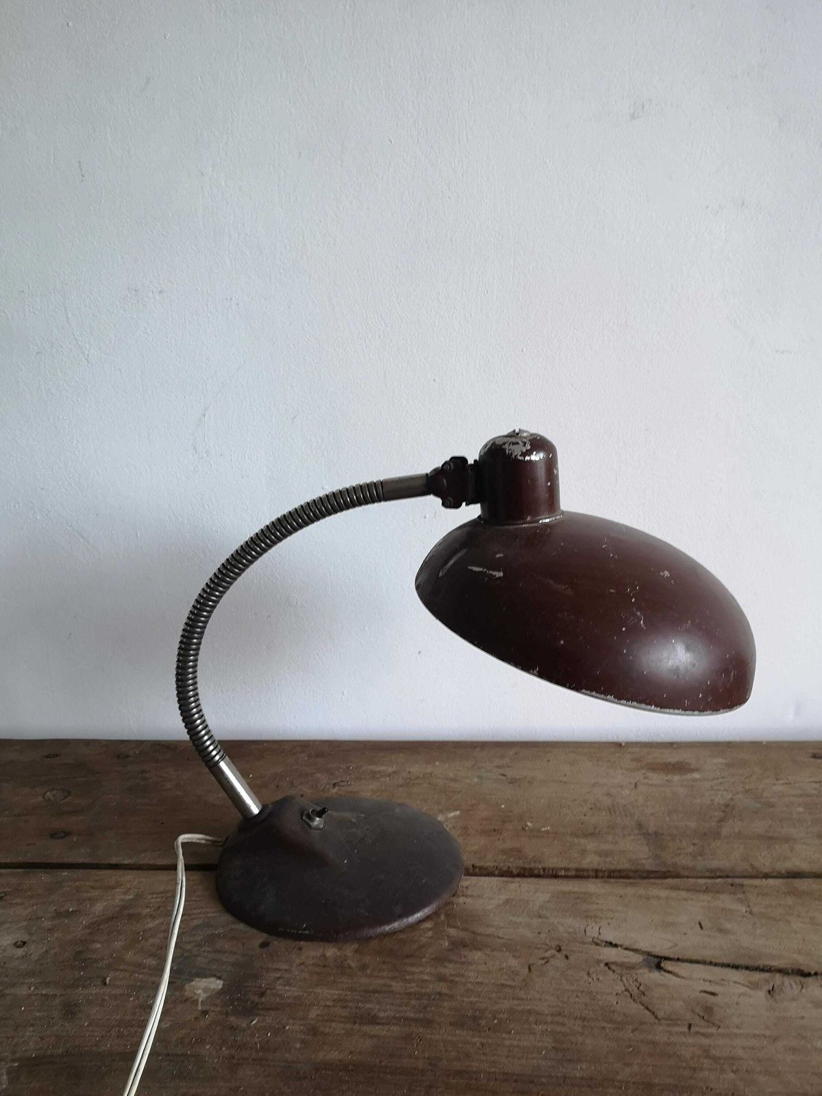 Ufo Satellite Mid Century Table Desk Lamp, Photo Studio Lighting, C1970, Quality Vintage Retro Raw Metal Lamp With Heavy Base photo furniture