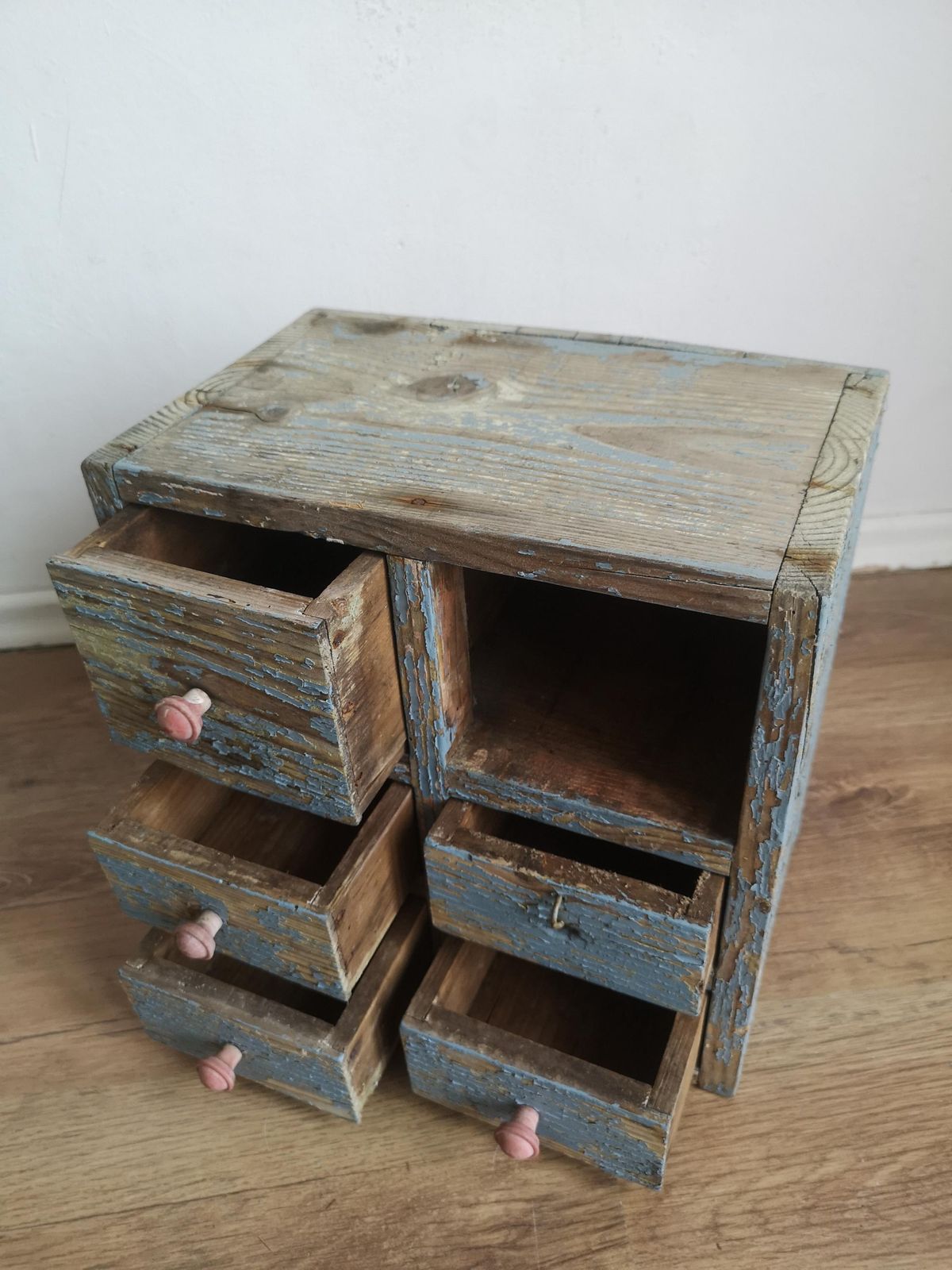 Folk Apothecary Cabinet Small. Jewelry Box Mini Chest Of Drawers Herb Cupboard, Original, Trinket, Hand Made, Primitive 100 Yrs Old photo furniture