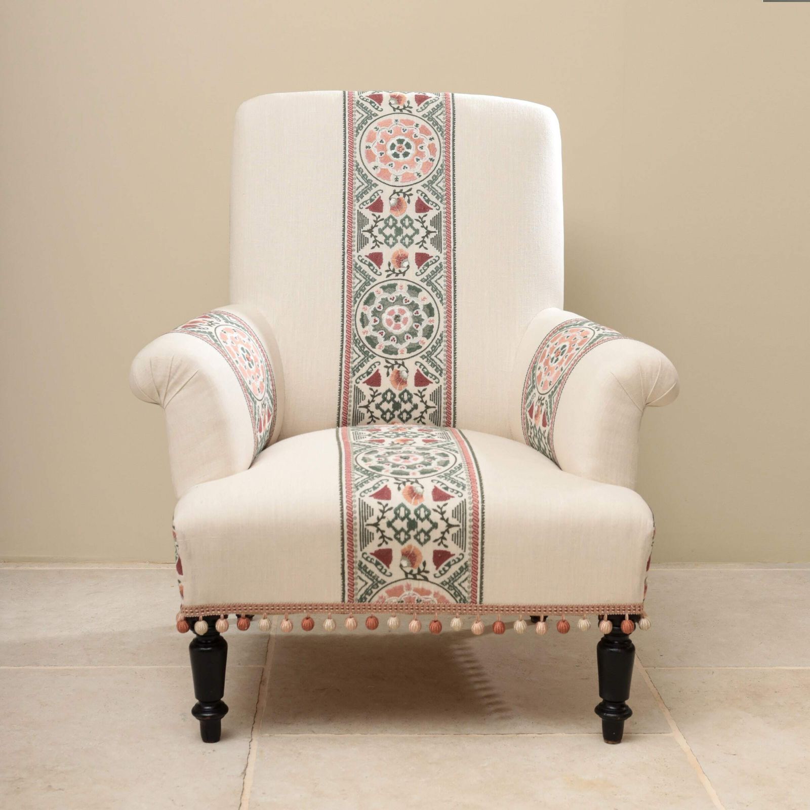 A Classic Antique Square Back French Armchair Dating To Around 1880.