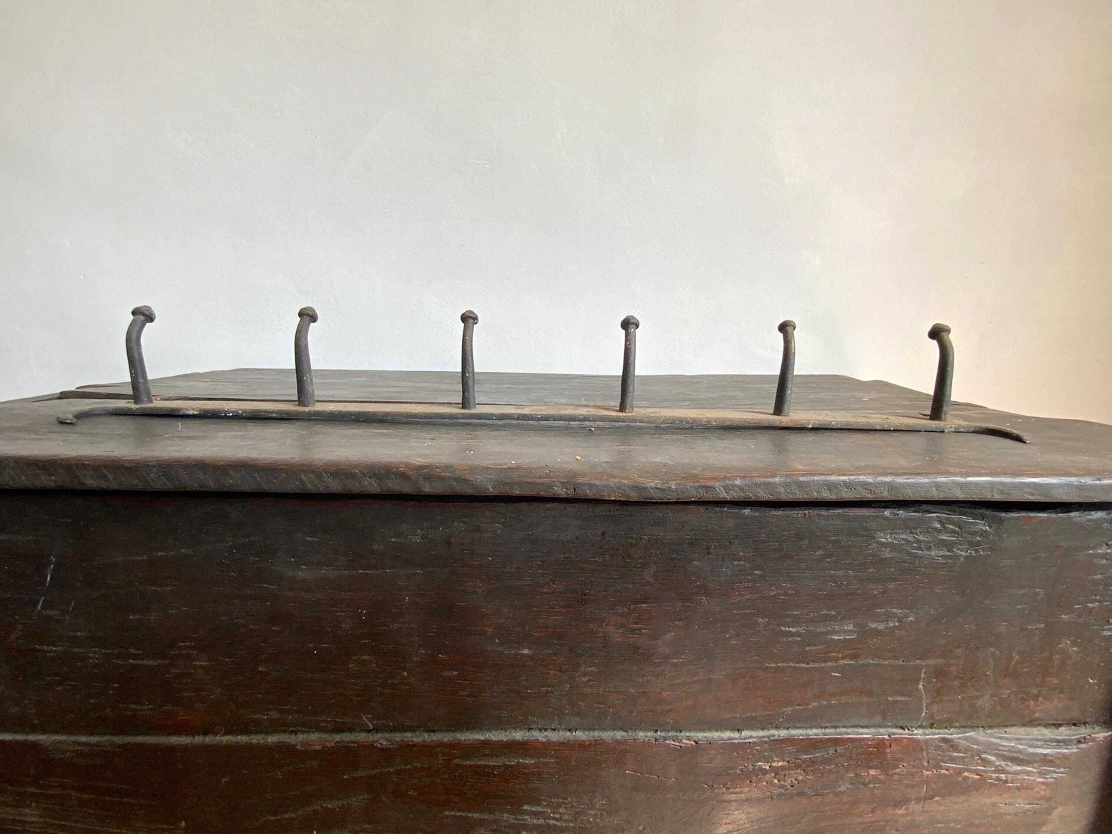 Iron Wall Mounted Coat Hooks Original And Unique, Central European Design Rustic Decor, Strong Metal Barn Homestead Style, Robust, Strong photo for sale