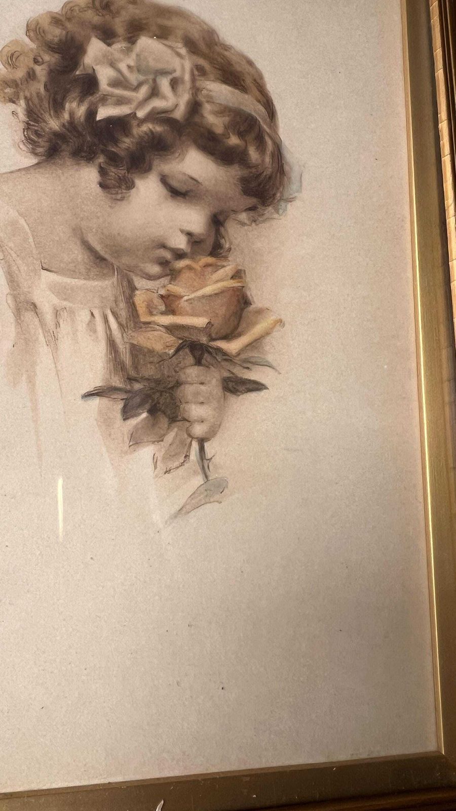 Early 1900s Lithograph – Bessie Pease Gutmann – Framed & Glazed photo buy