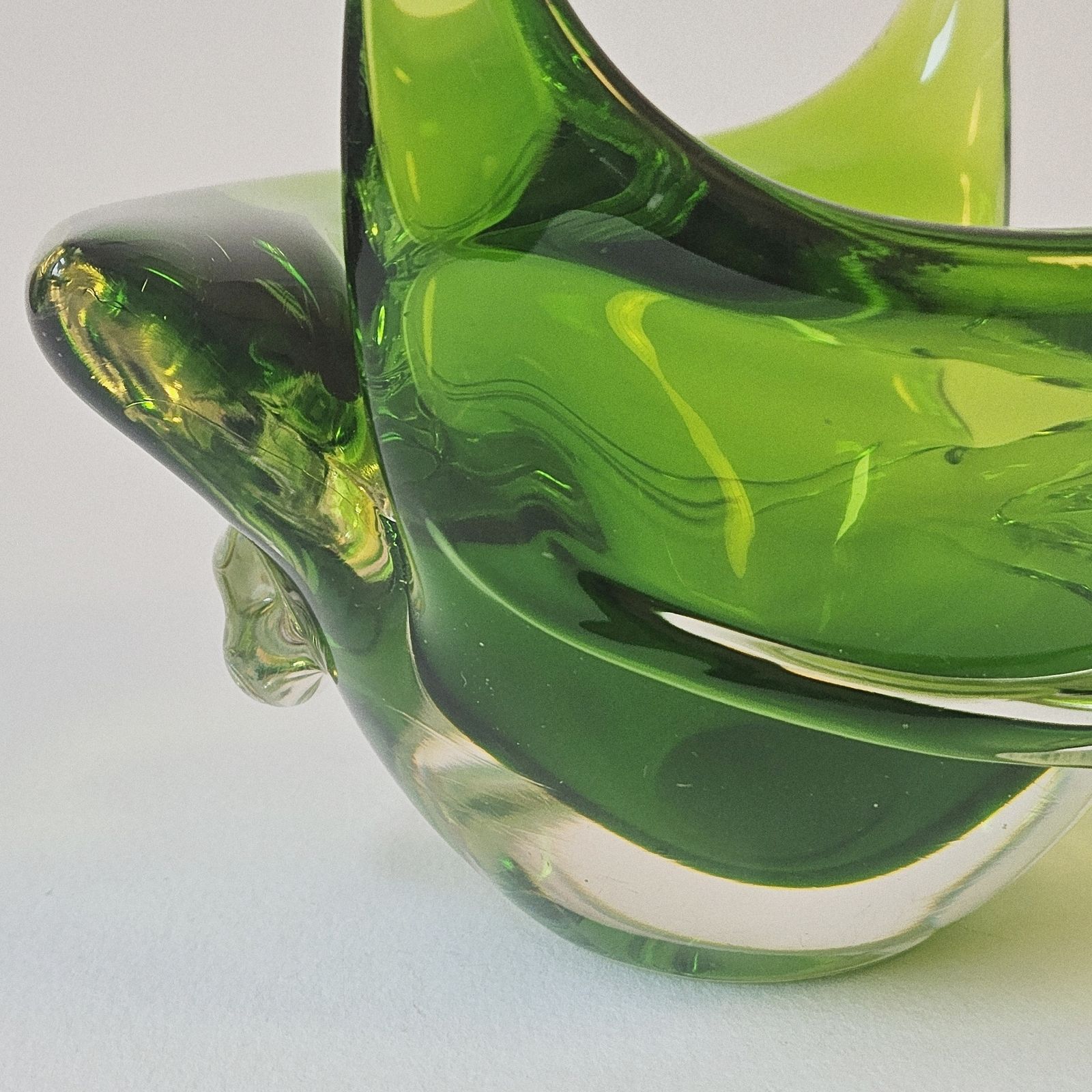Green Mid Century Surrealist Style Ashtray photo for sale