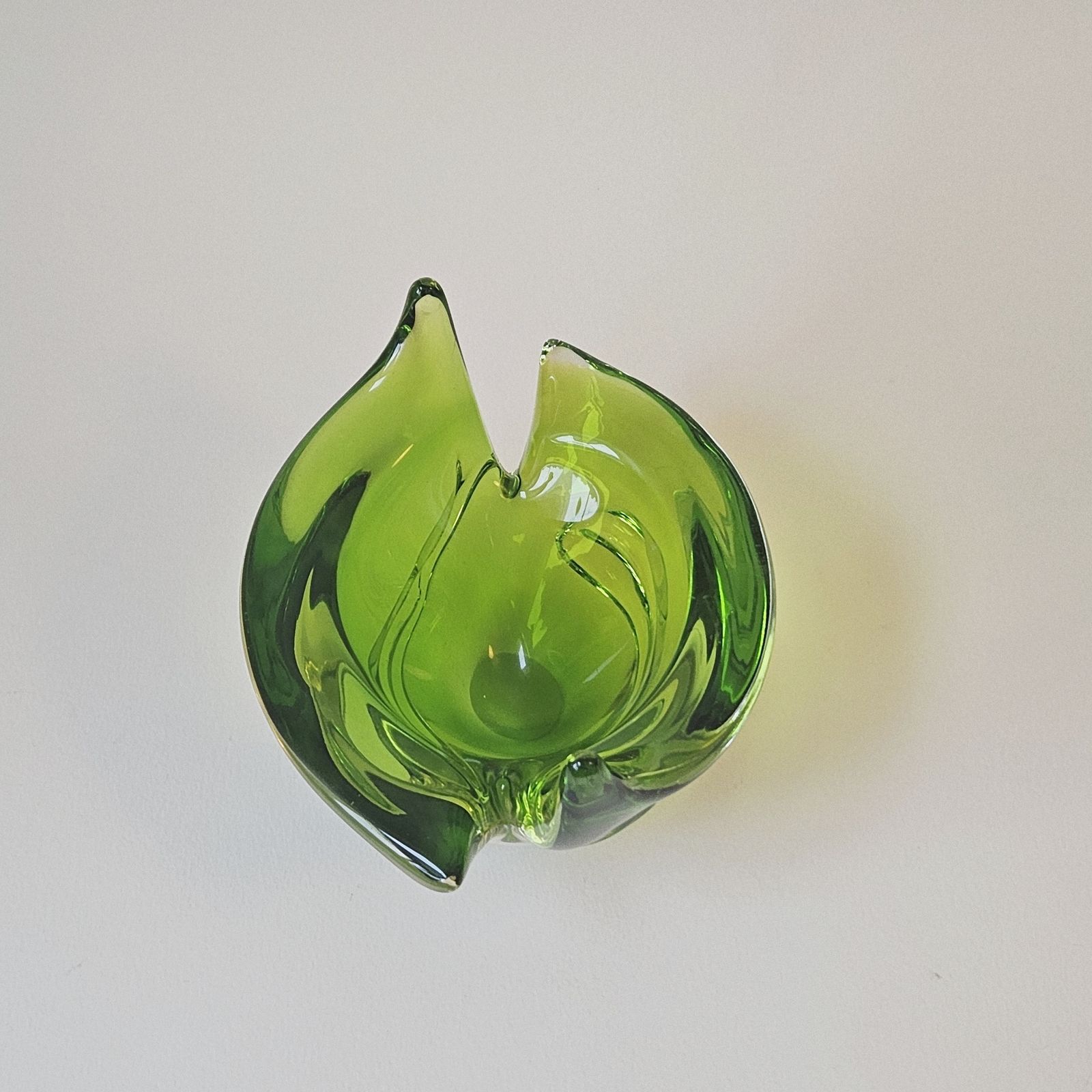 Green Mid Century Surrealist Style Ashtray photo vinterior