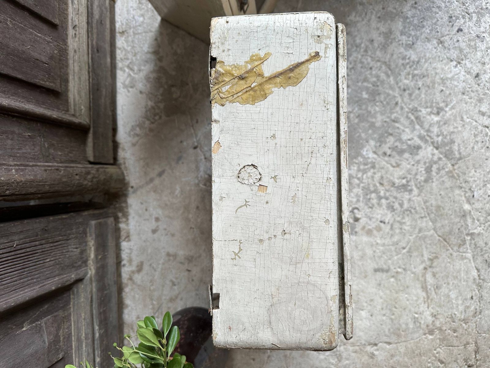 Wooden Shabby Apothecary Bathroom Medical Cabinet Small Jewelry Box Mini Chest Herb Cupboard Tea White Chippy Hand Made Primitive photo 136.0