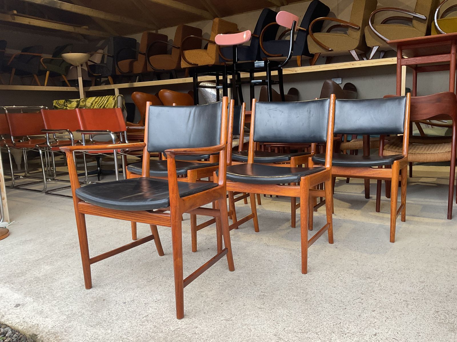 Kai Lyngfeldt Larsen Danish Dining Chairs Set Of 6 In Mid Century Style photo furniture