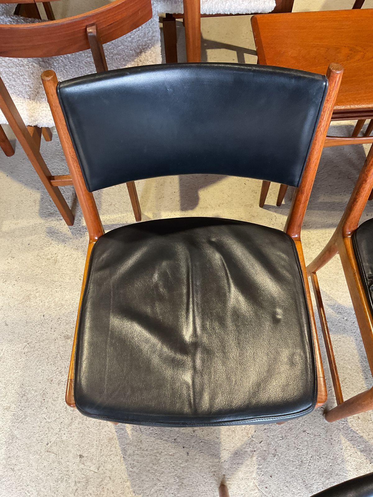 photo for sale Kai Lyngfeldt Larsen Danish Dining Chairs Set Of 6 In Mid Century Style